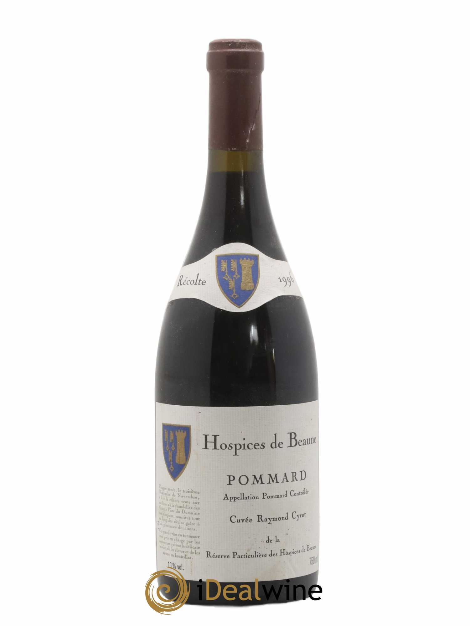 Pommard Hospices de Beaune Cuvée Raymond Cyrot 1996 - Lot de 1 bouteille - 0
