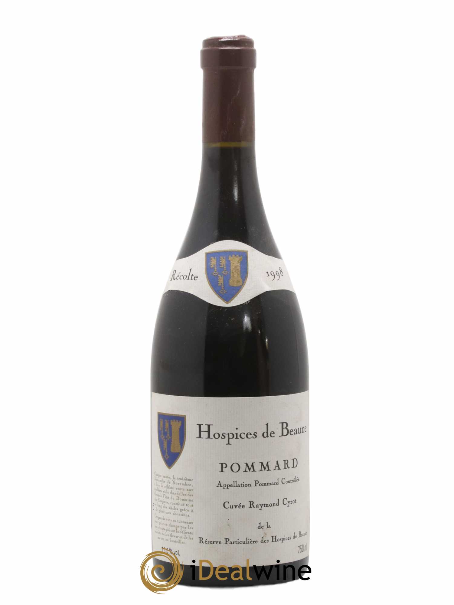 Pommard Hospices de Beaune Cuvée Raymond Cyrot 1998 - Lot de 1 bouteille - 0