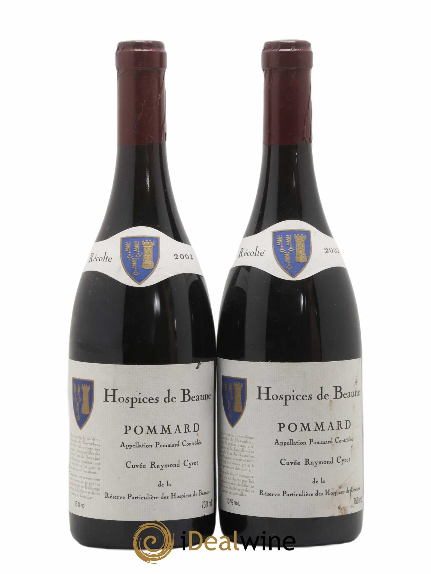 Pommard Hospices de Beaune Cuvée Raymond Cyrot 2002 - Lot de 2 bouteilles - 0