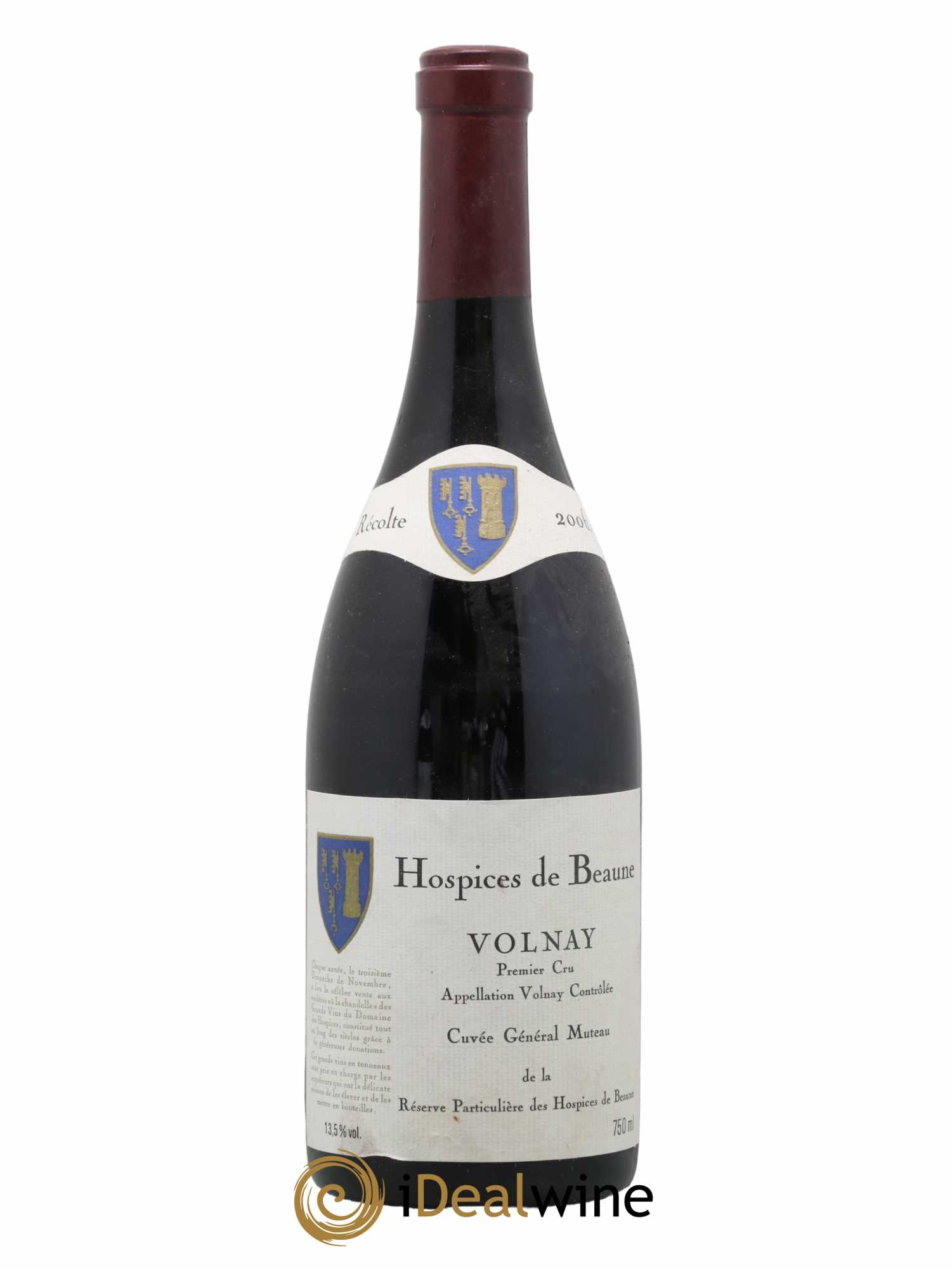Volnay 1er Cru Cuvée Général Muteau Hospices de Beaune 2006 - Lot de 1 bouteille - 0