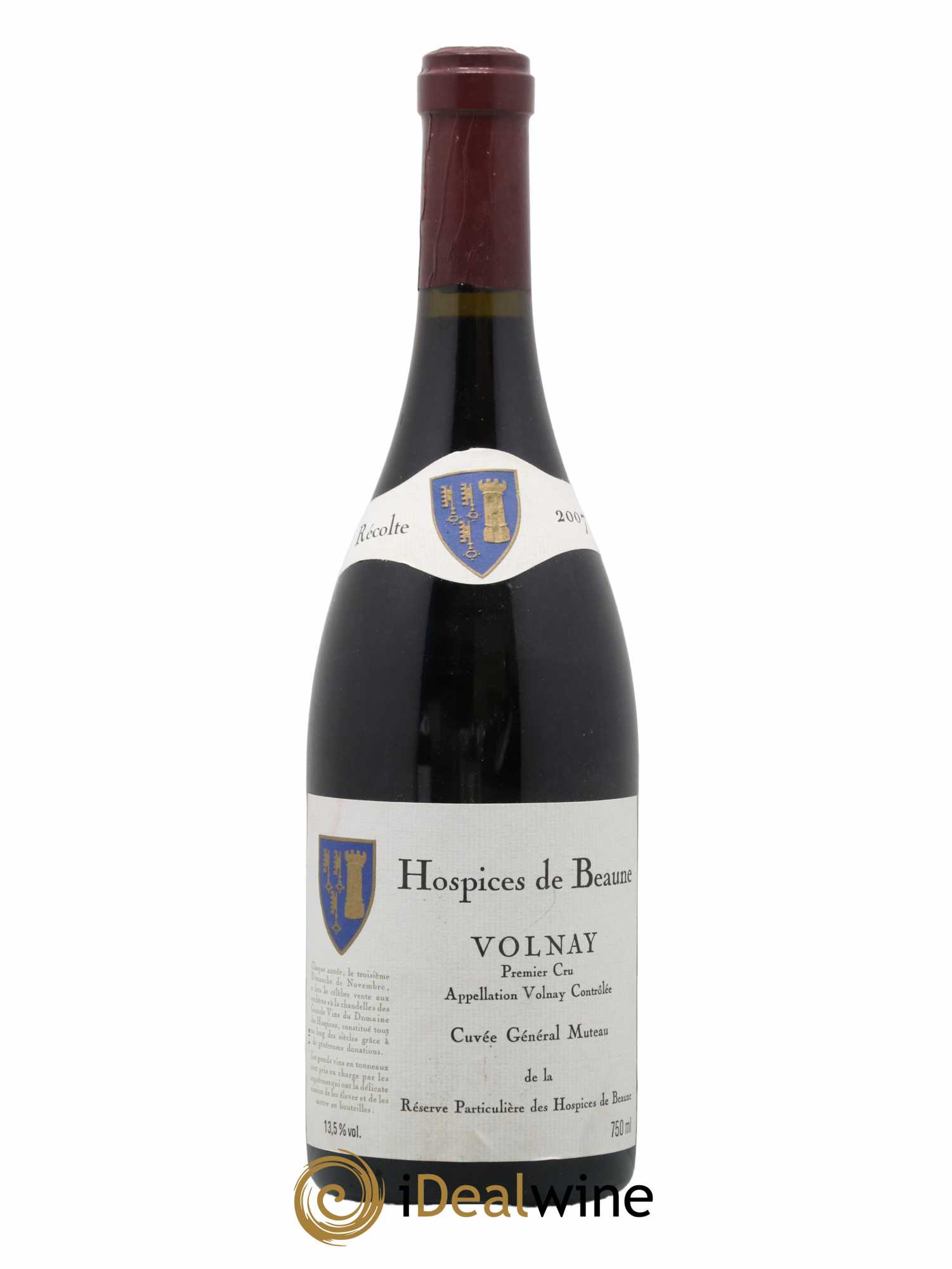 Volnay 1er Cru Cuvée Général Muteau Hospices de Beaune 2007 - Lot de 1 bouteille - 0