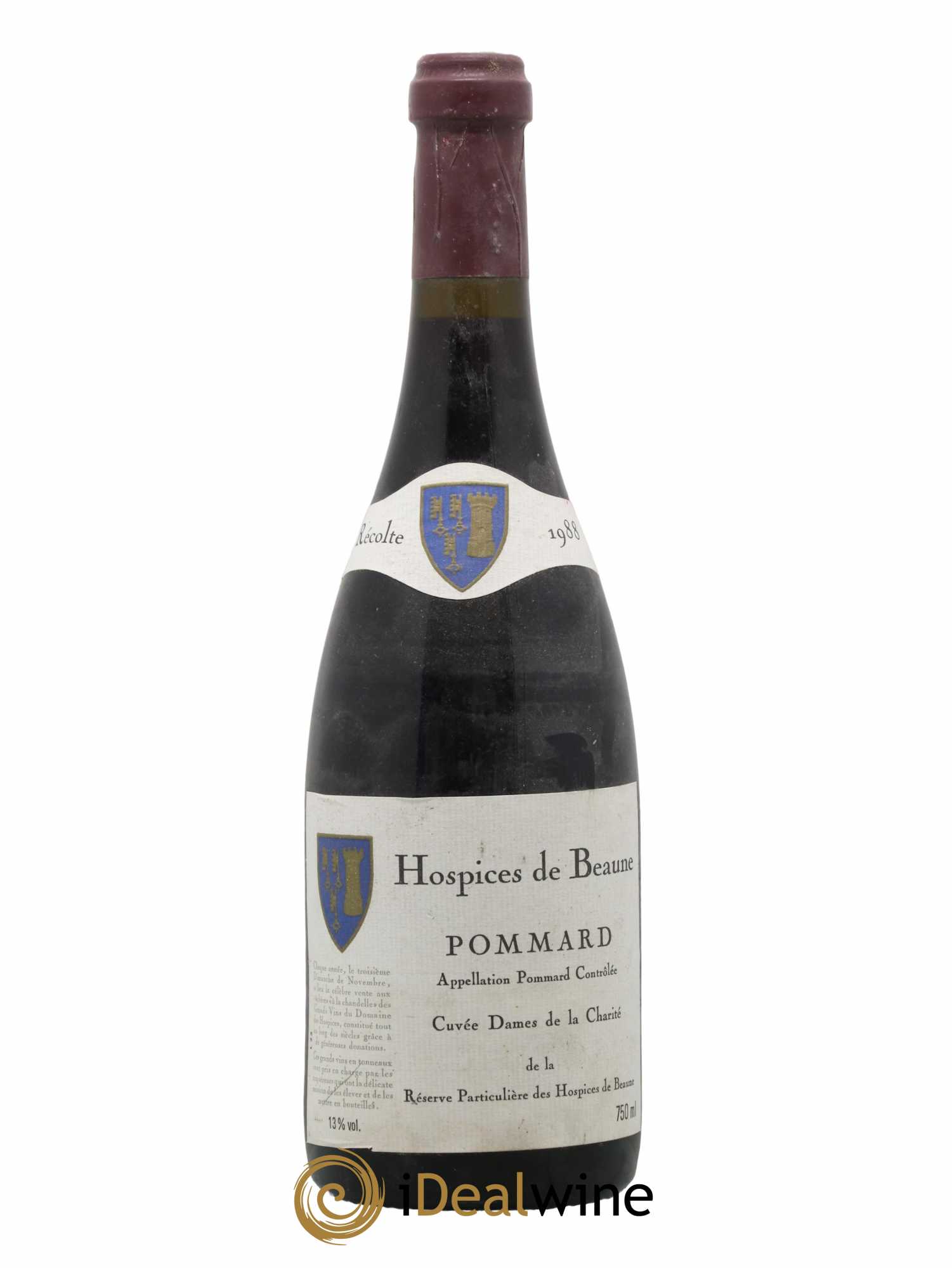Pommard Cuvée Dame de Charité Hospices de Beaune 1988 - Lot de 1 bouteille - 0