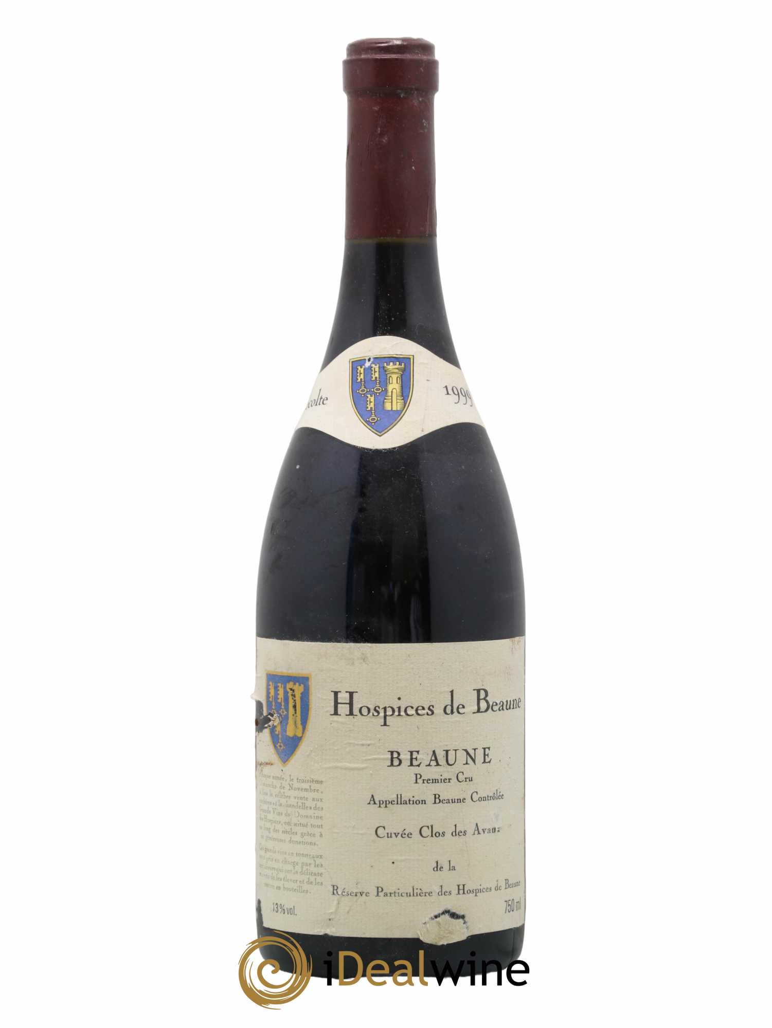 Beaune 1er Cru Cuvee Clos Des Avaux Hospices de Beaune 1999 - Lot de 1 bouteille - 0