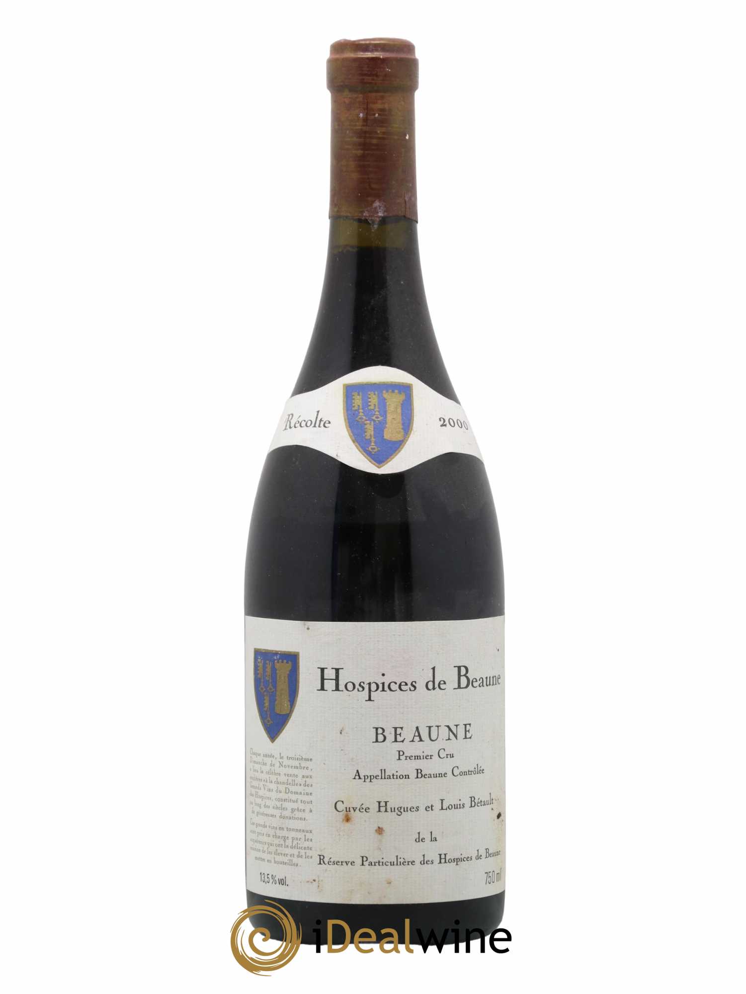 Beaune 1er Cru Cuvée Hugues et Louis Bétault Hospices de Beaune 2000 - Lot de 1 bouteille - 0