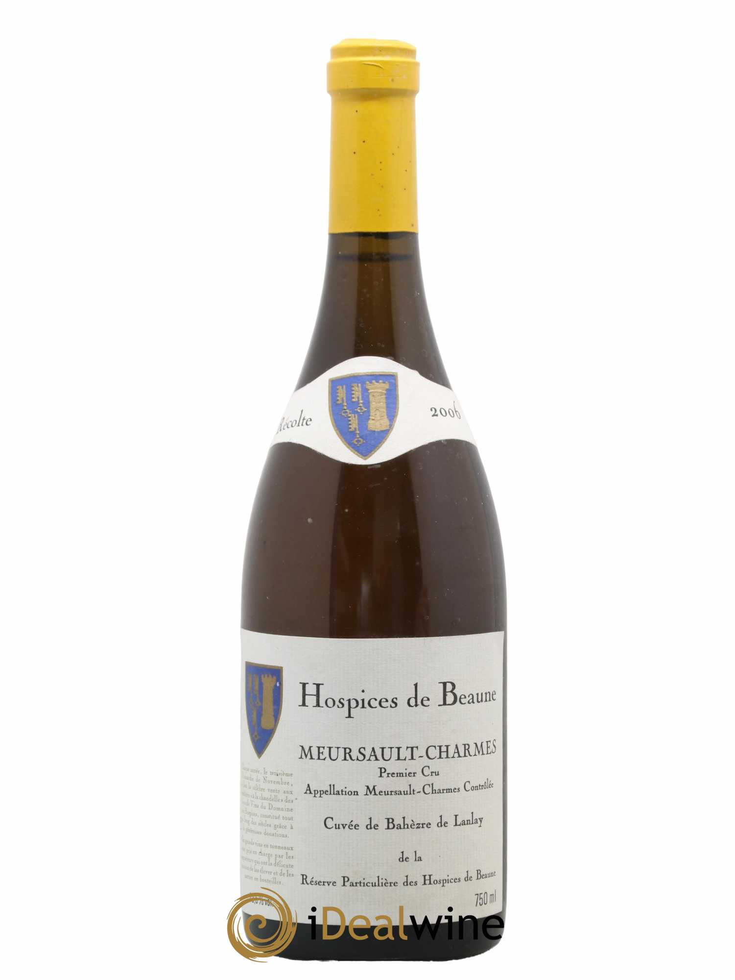 Meursault 1er Cru Charmes Cuvée de Bahèzre de Lanlay Domaine des Hospices de Beaune 2006 - Lot de 1 bouteille - 0