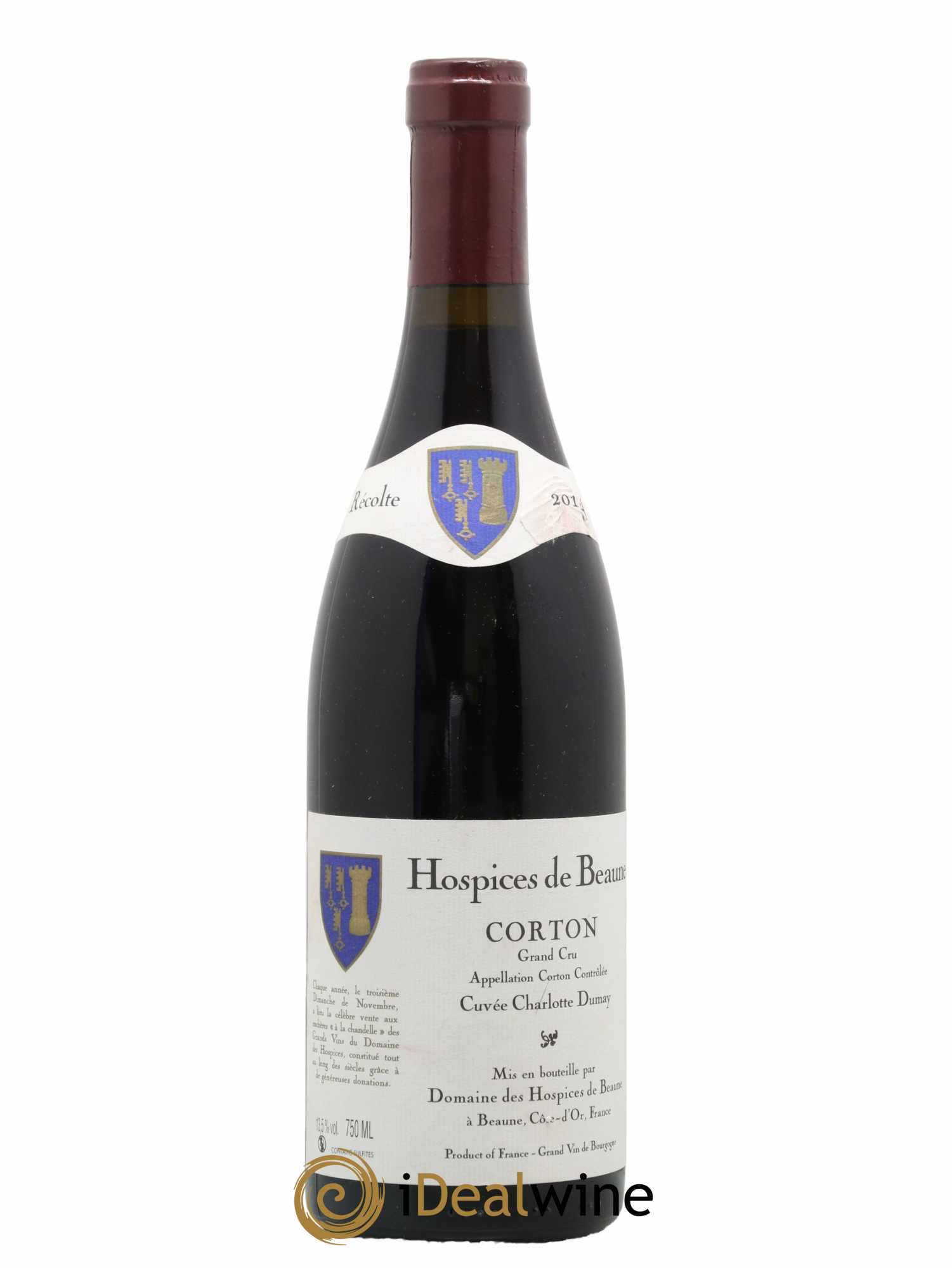 Corton Grand Cru Cuvée Charlotte Dumay Domaine des Hospices de Beaune 2014 - Lot de 1 bouteille - 0