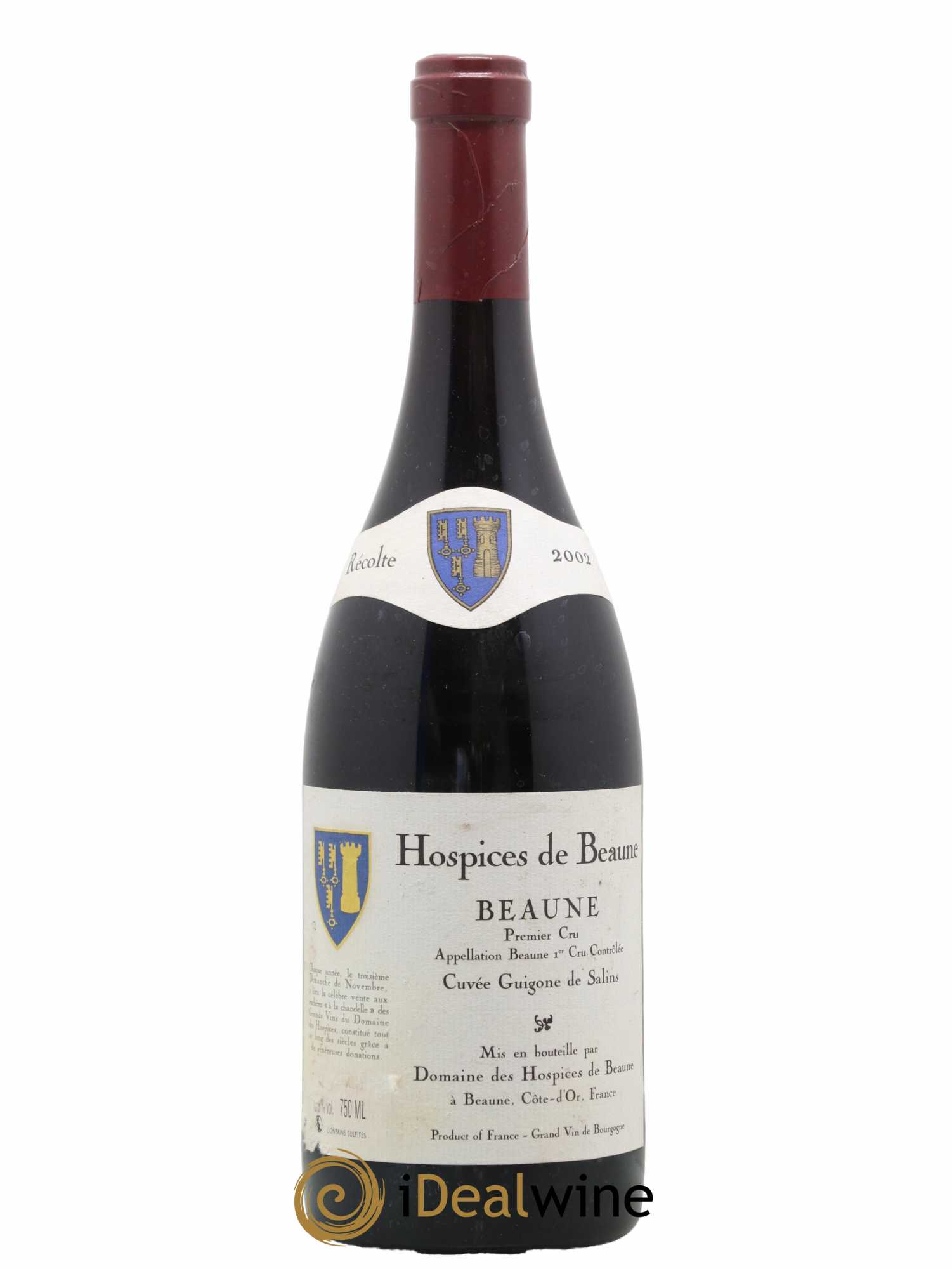 Beaune 1er Cru Cuvée Guigone de Salins Domaine des Hospices de Beaune 2002 - Lot de 1 bouteille - 0