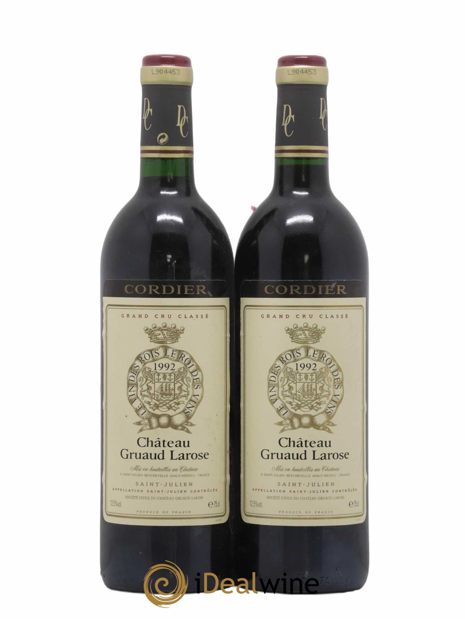 Château Gruaud Larose 2ème Grand Cru Classé 1992 - Lot de 2 bouteilles - 0