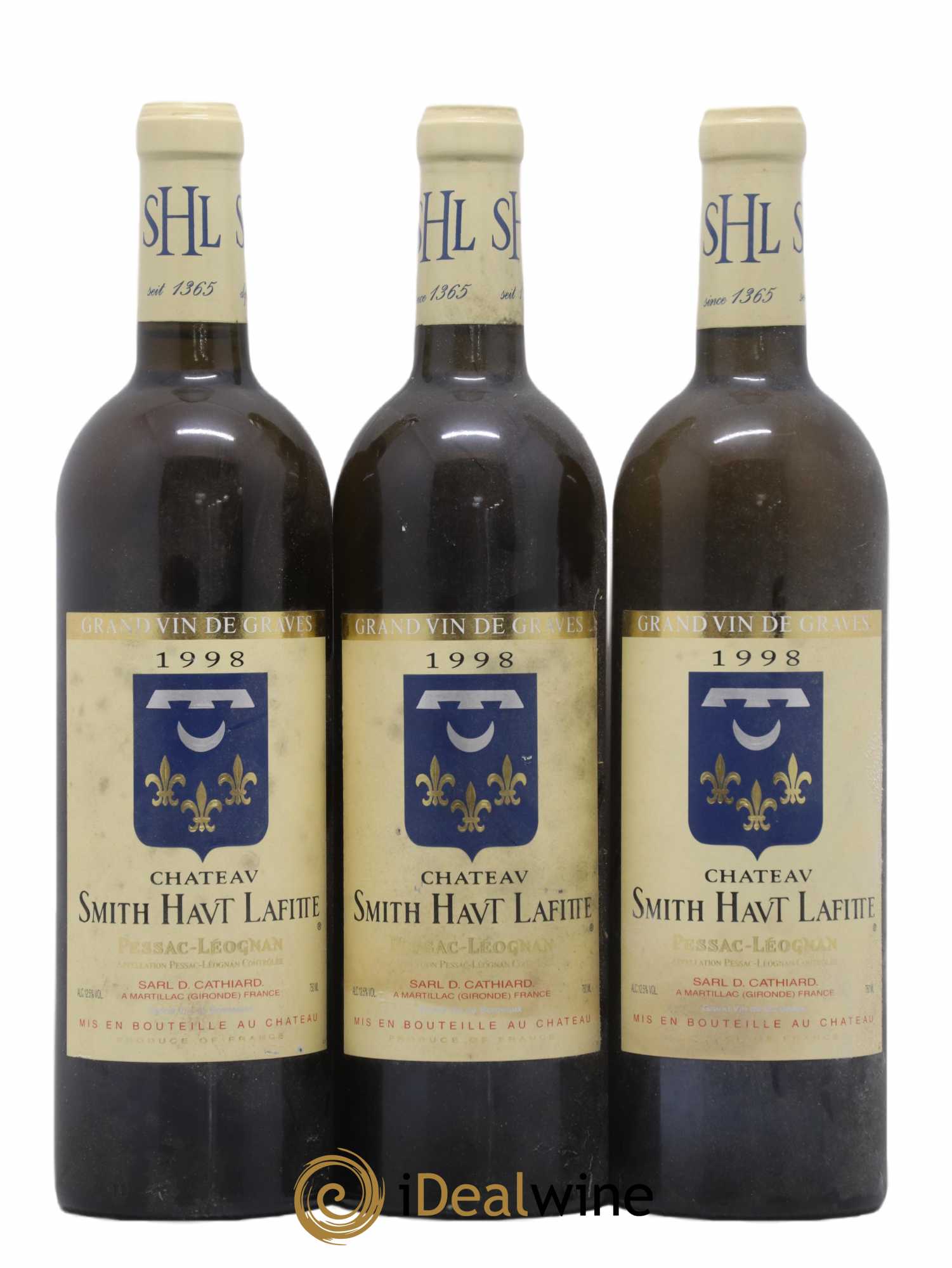 Château Smith Haut Lafitte 1998 - Lot de 3 bouteilles - 0