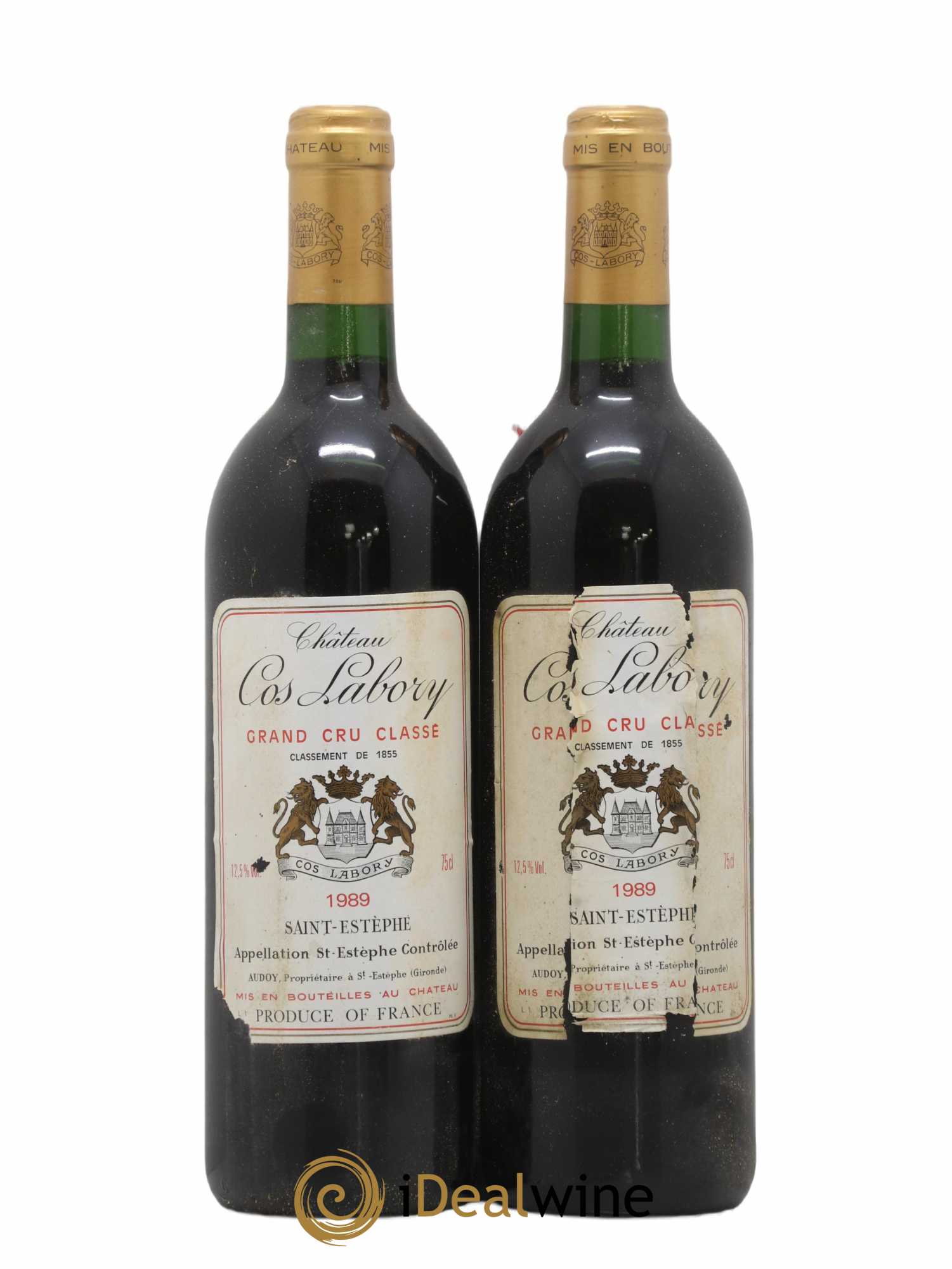 Château Cos Labory 5ème Grand Cru Classé 1989 - Lot de 2 bouteilles - 0