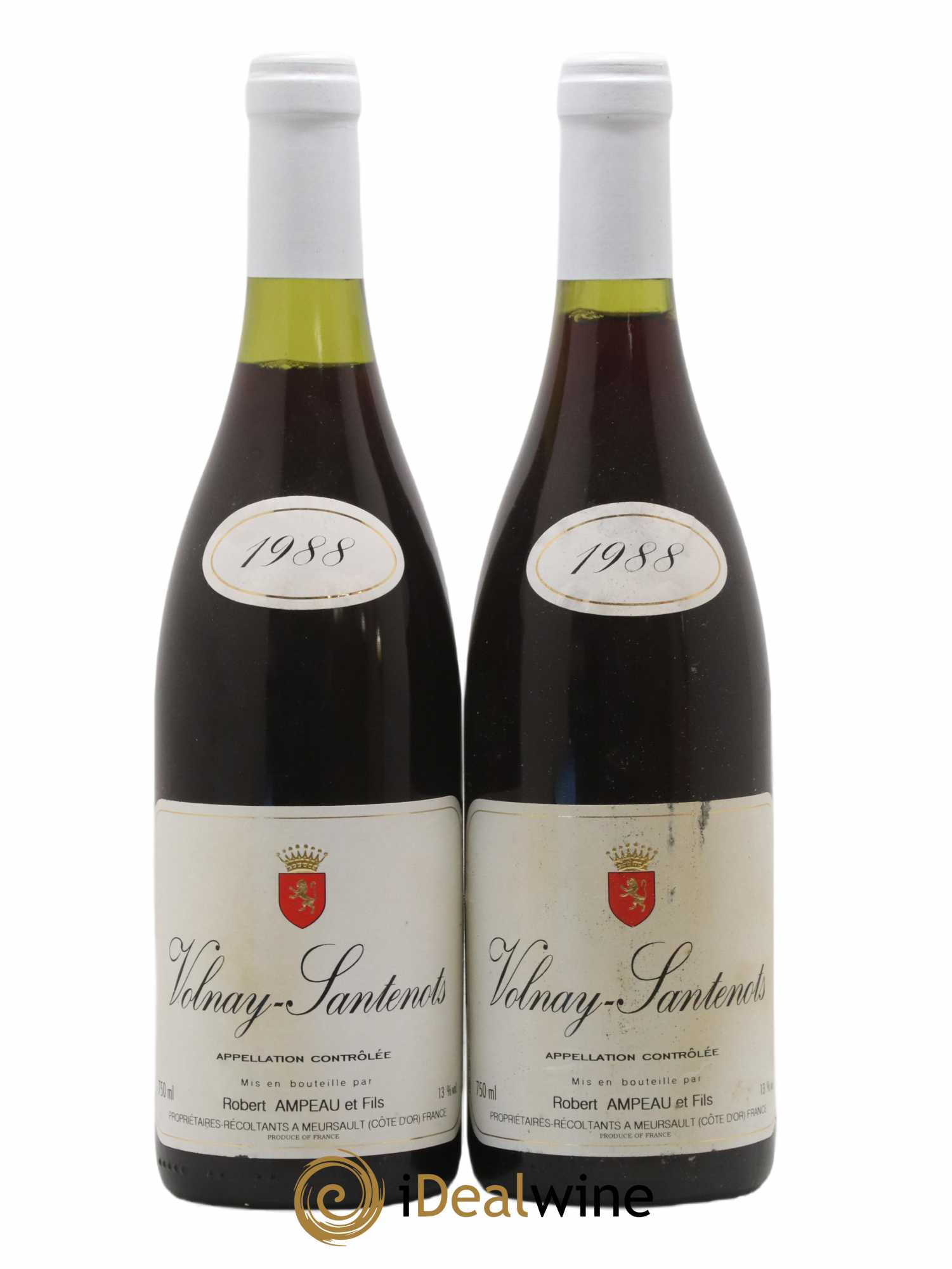 Volnay 1er Cru Santenots Robert Ampeau 1988 - Lot of 2 bottles - 0