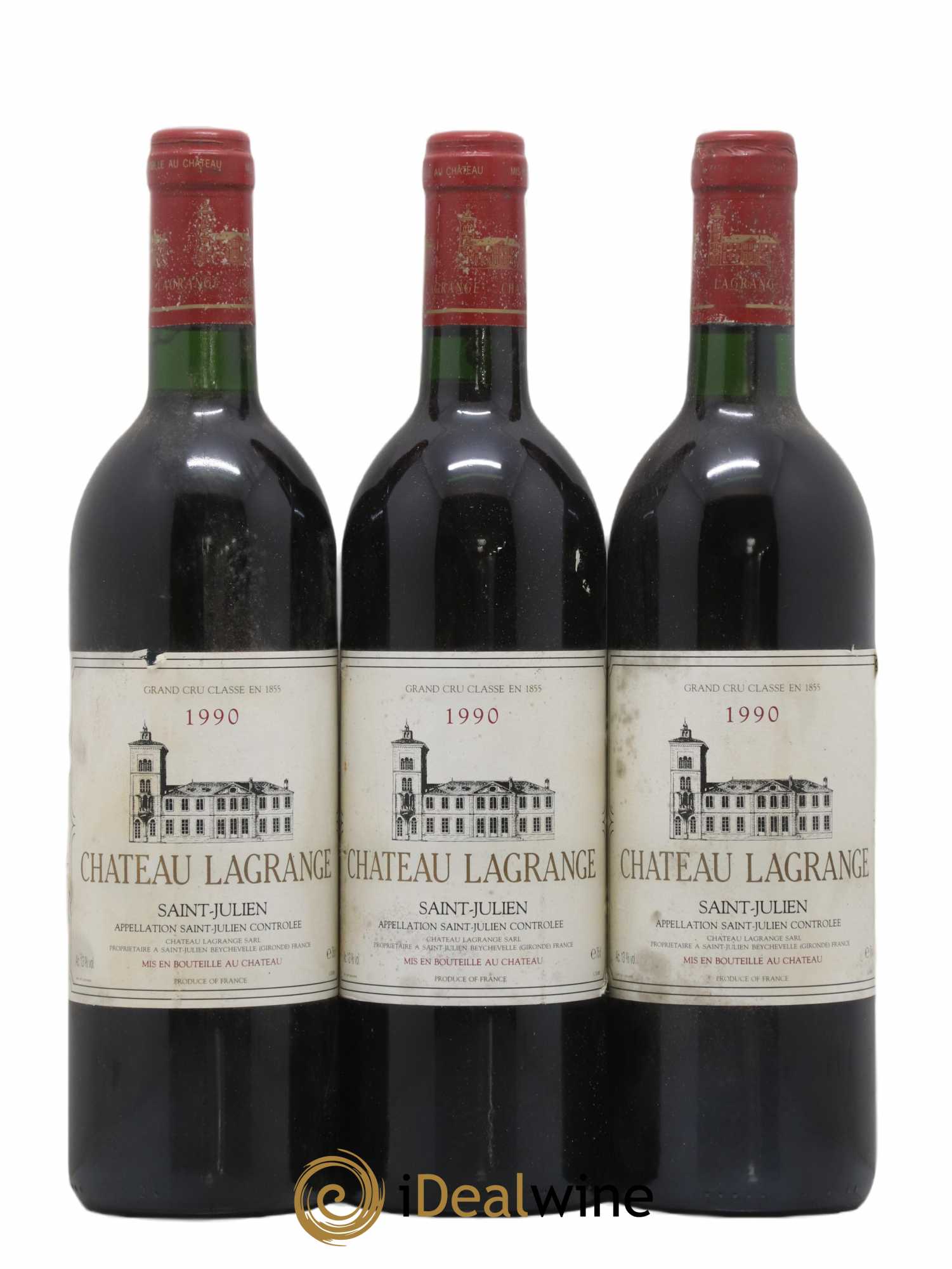 Château Lagrange 3ème Grand Cru Classé 1990 - Lot de 3 bouteilles - 0