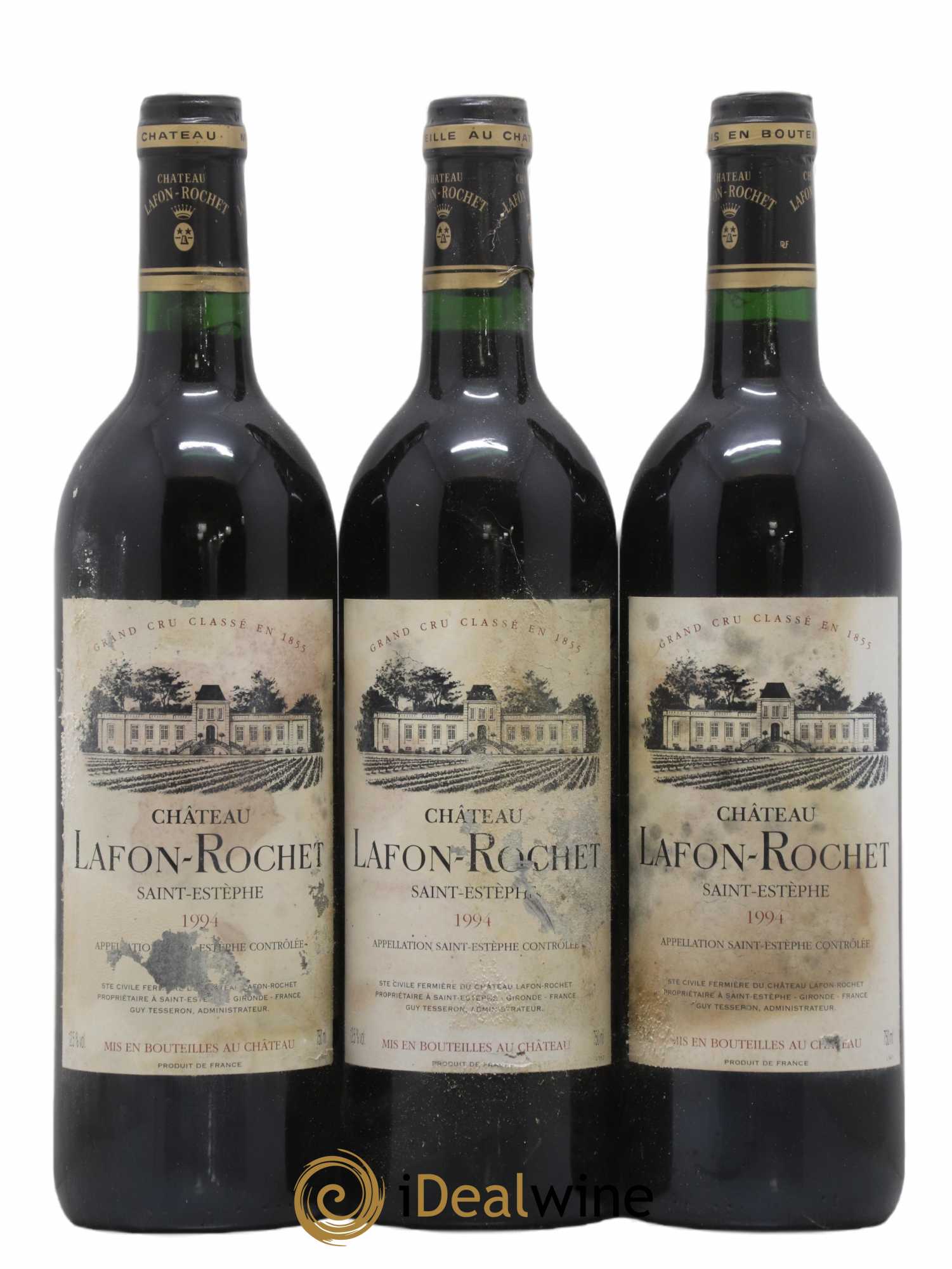 Château Lafon Rochet 4ème Grand Cru Classé 1994 - Lot de 3 bouteilles - 0