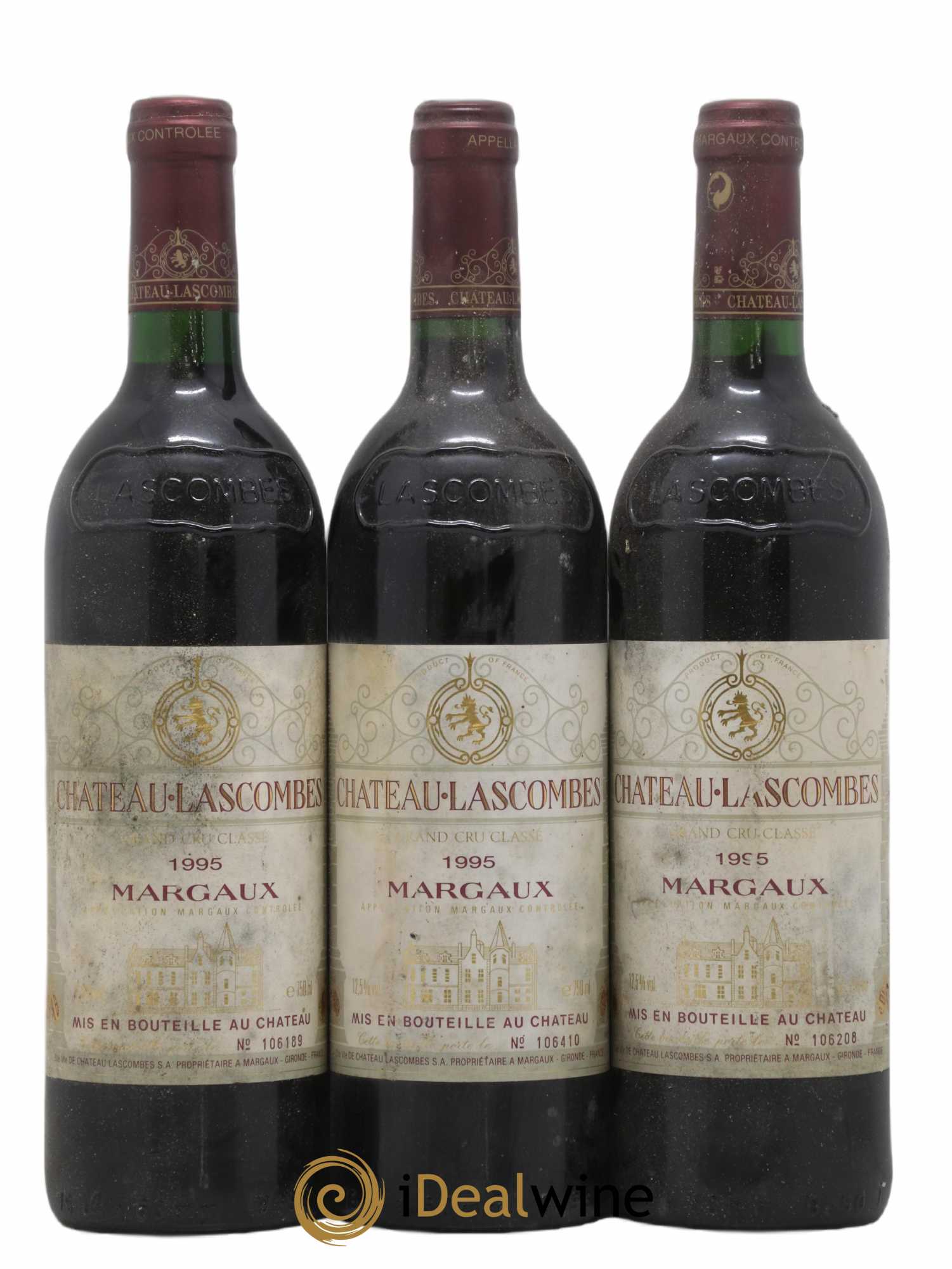 Château Lascombes 2ème Grand Cru Classé 1995 - Lot de 3 bouteilles - 0