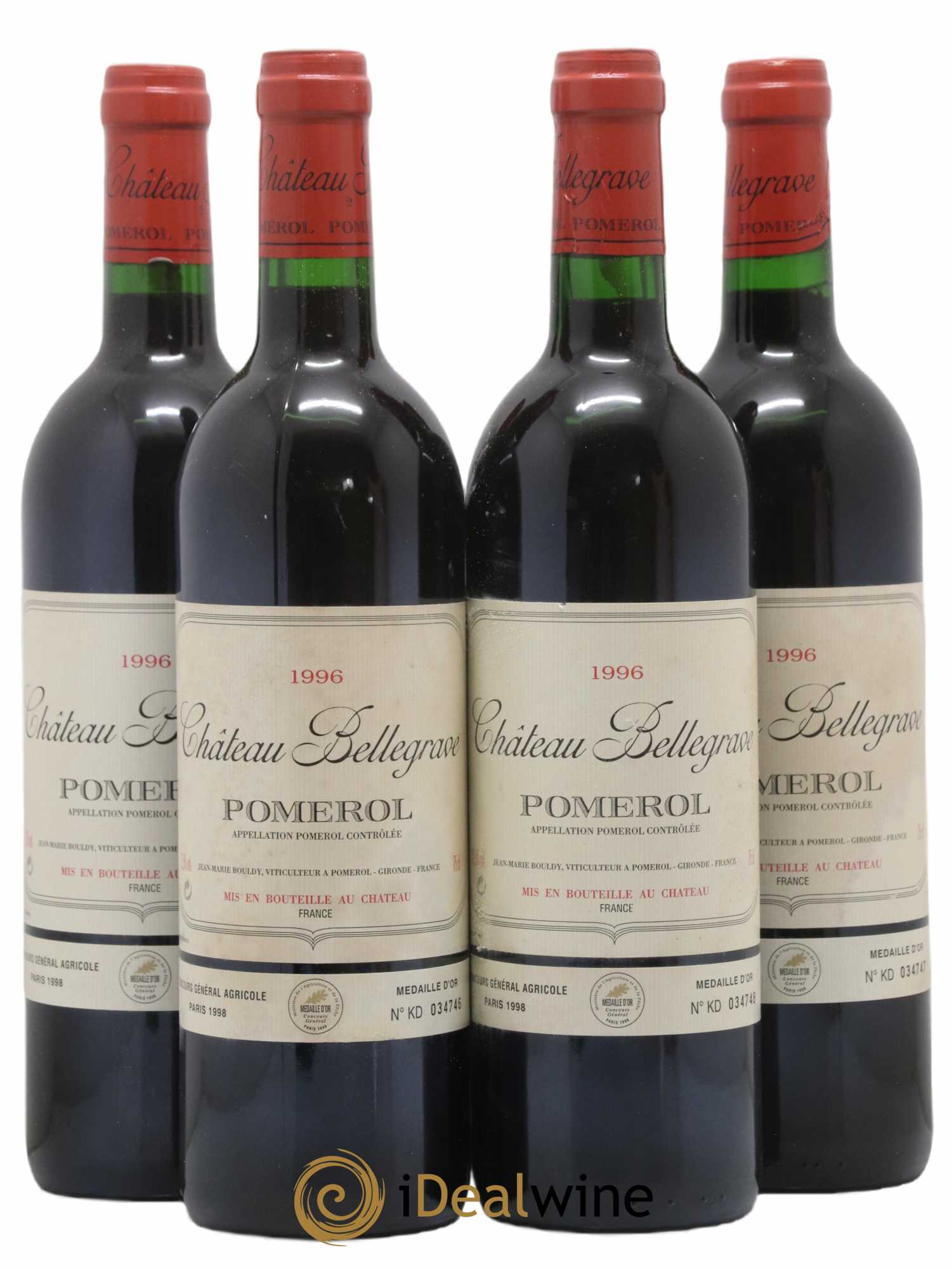 Château Bellegrave 1996 - Lot de 4 bouteilles - 0