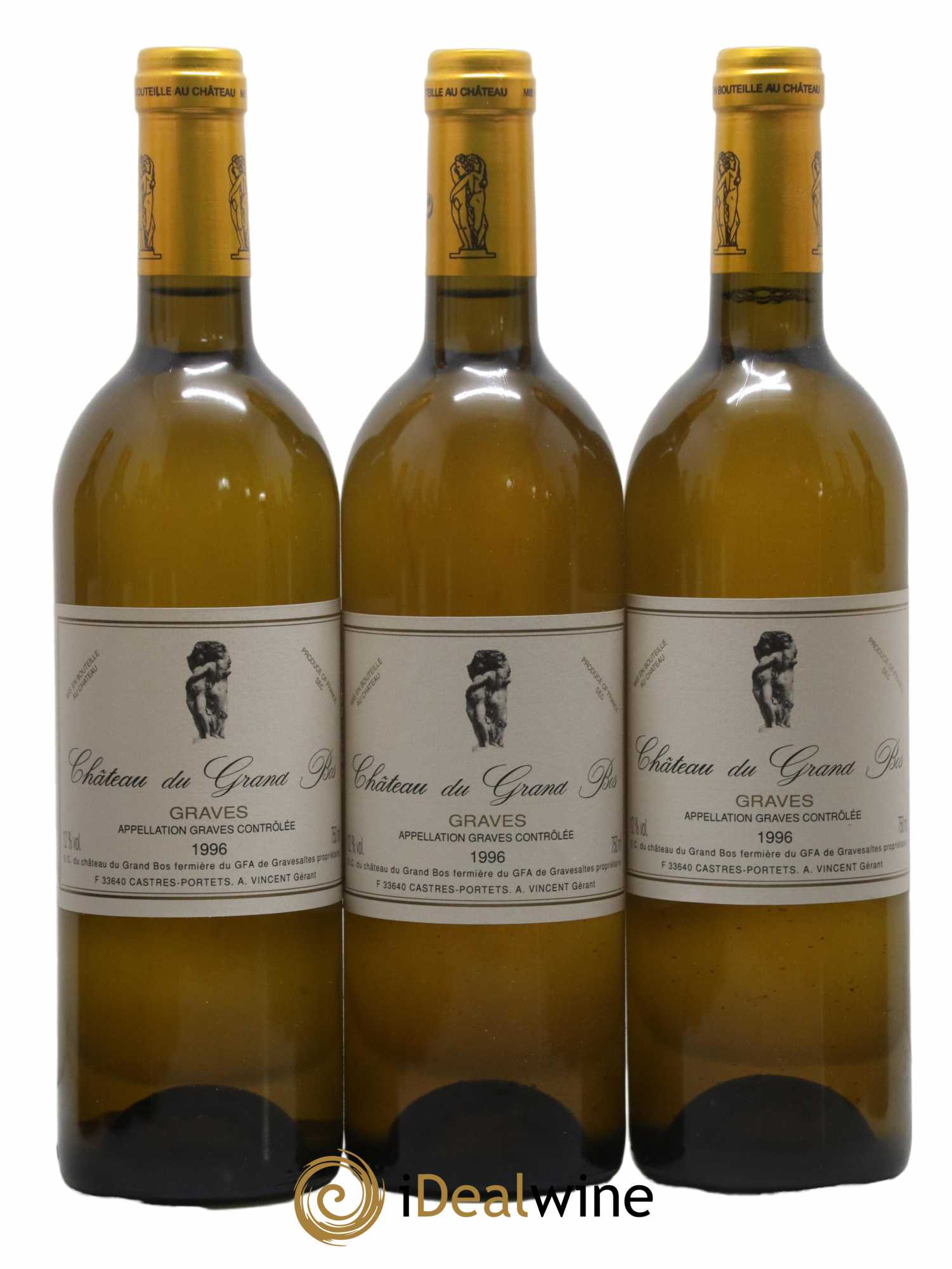 Graves Château du Grand Bos (sans prix de réserve) 1996 - Lot de 12 bouteilles - 1