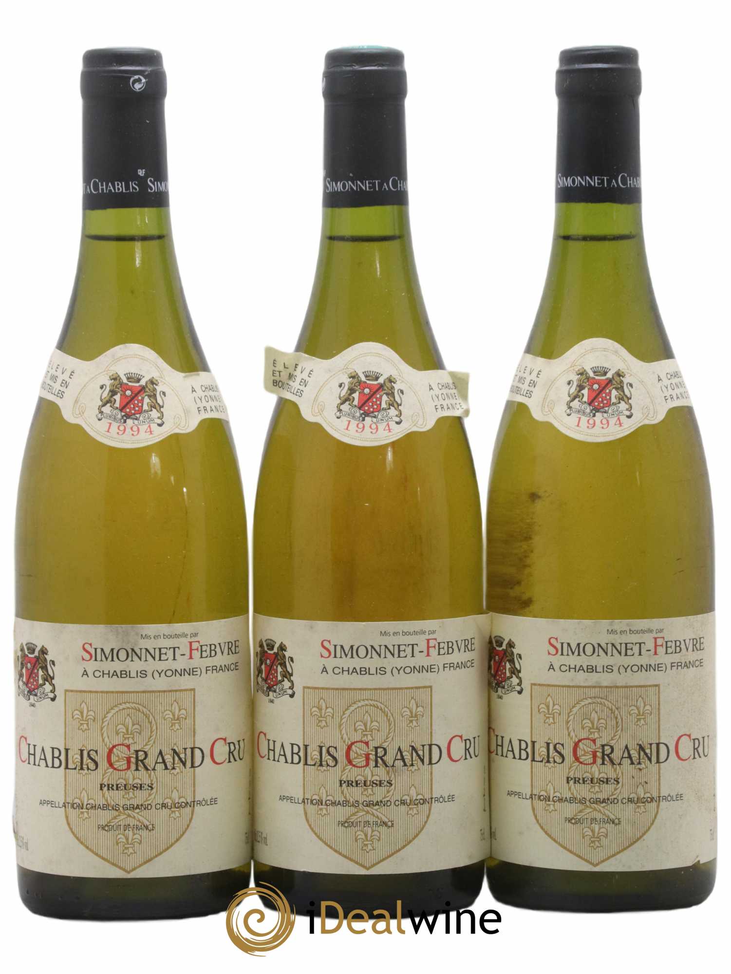 Chablis Grand Cru Preuses Simonnet Febvre 1994 - Lot de 3 bouteilles - 0