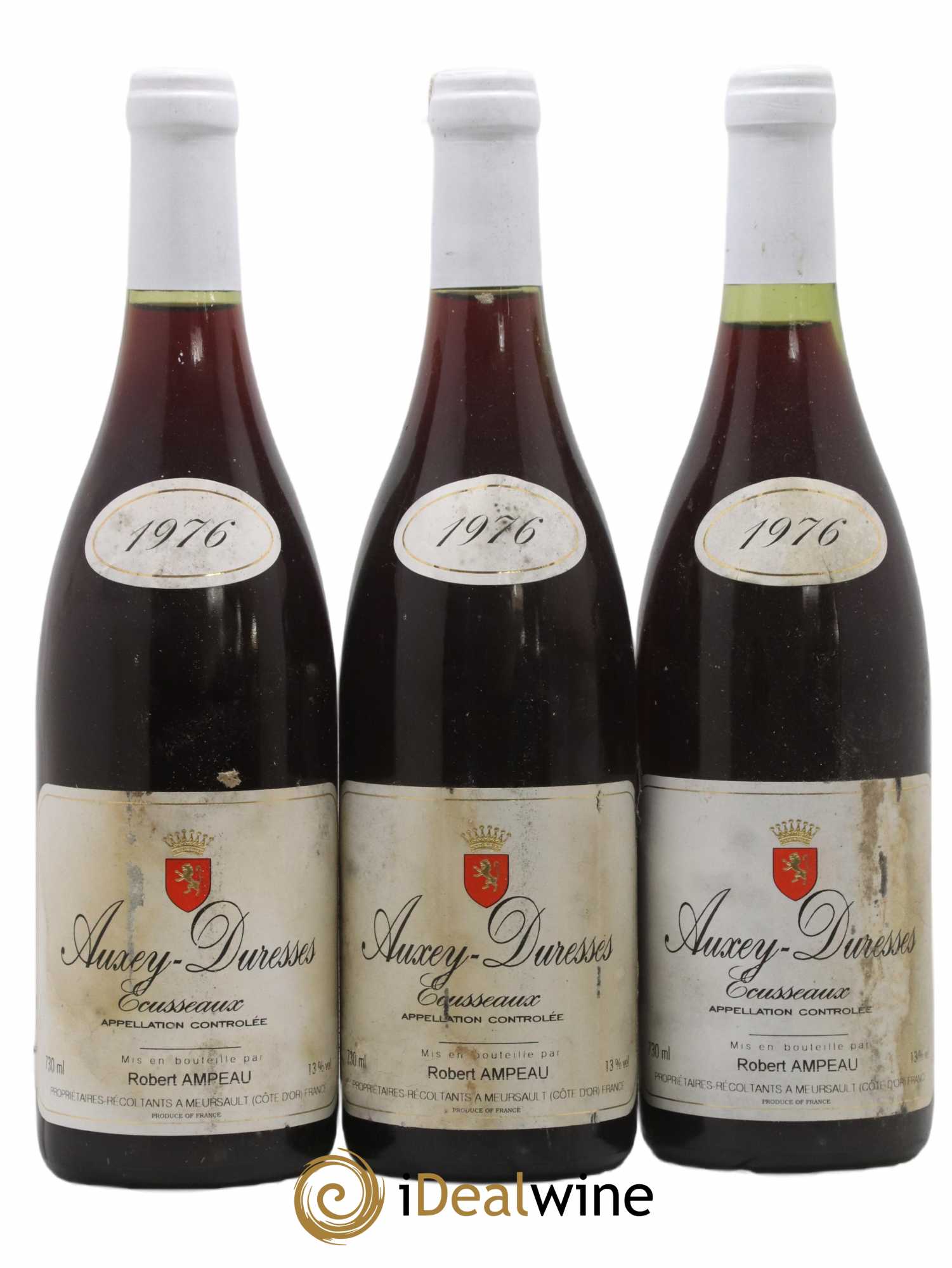 Auxey-Duresses Ecusseaux Robert Ampeau 1976 - Lot of 3 bottles - 0