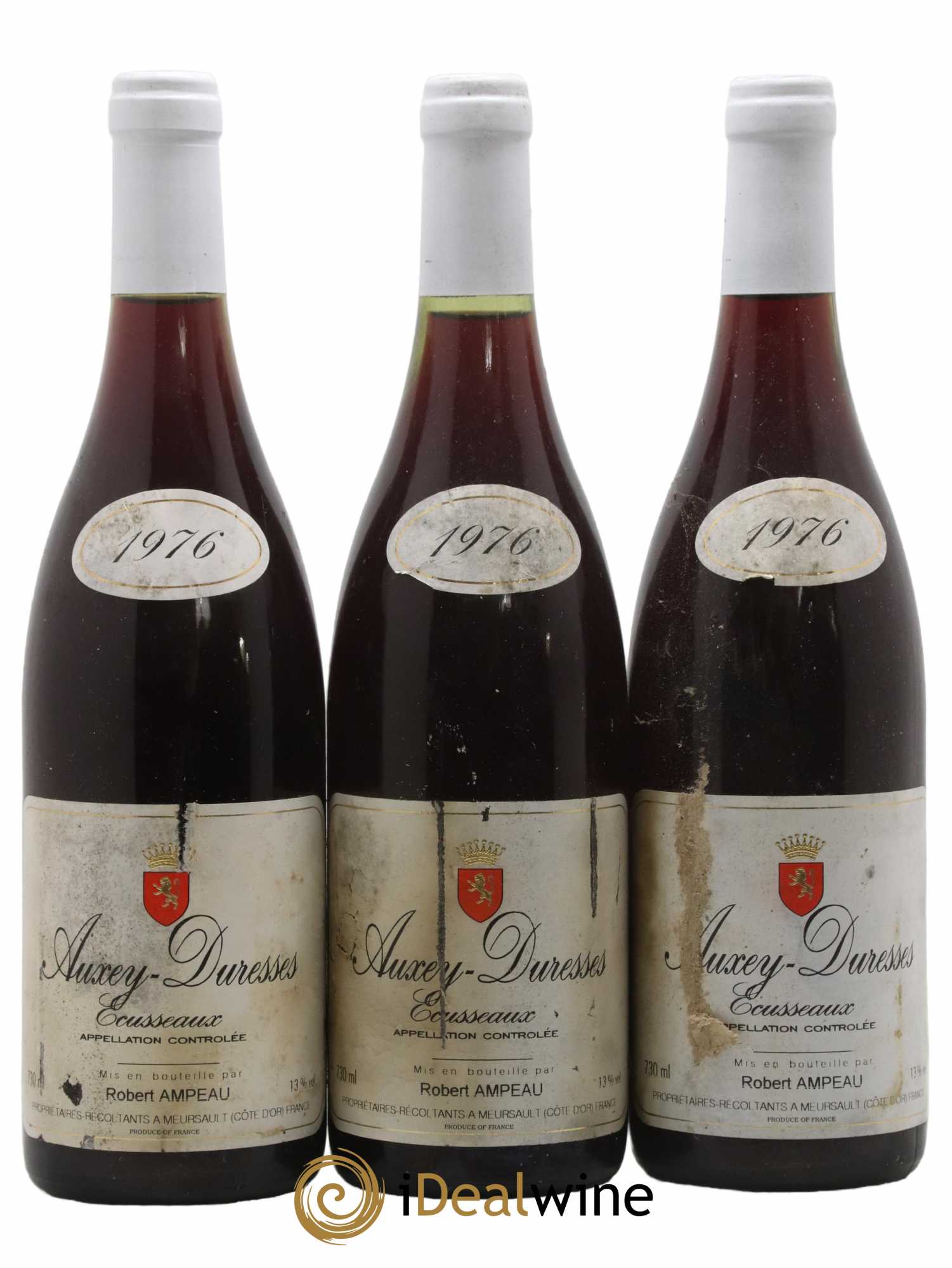 Auxey-Duresses Ecusseaux Robert Ampeau 1976 - Lot of 3 bottles - 0