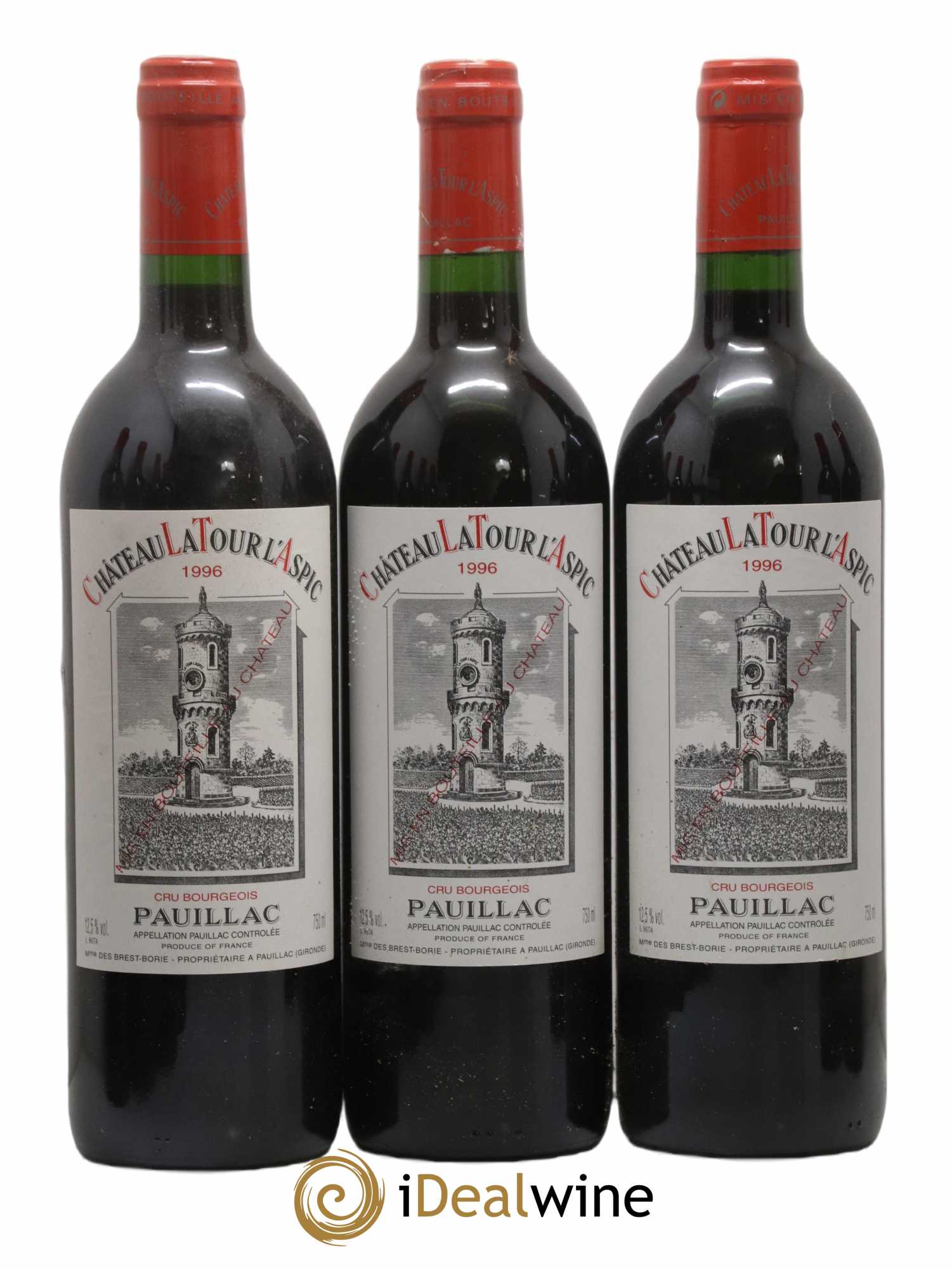 Pauillac Château Tour L'Aspic 1996 - Lot de 12 bouteilles - 2