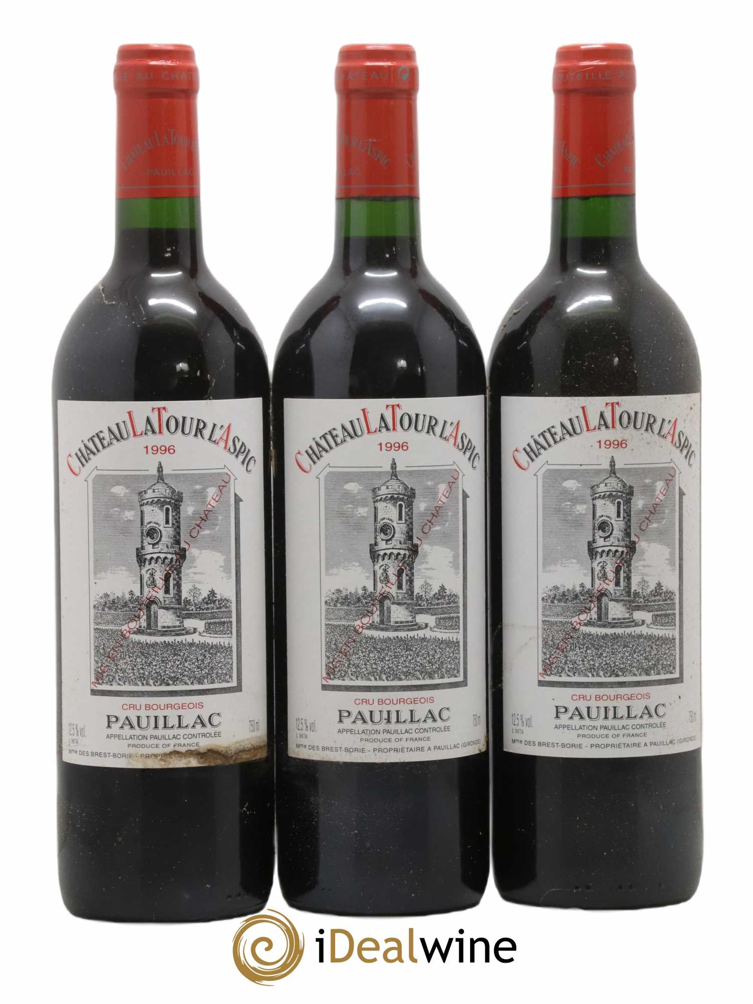 Pauillac Château Tour L'Aspic 1996 - Lot de 12 bouteilles - 4