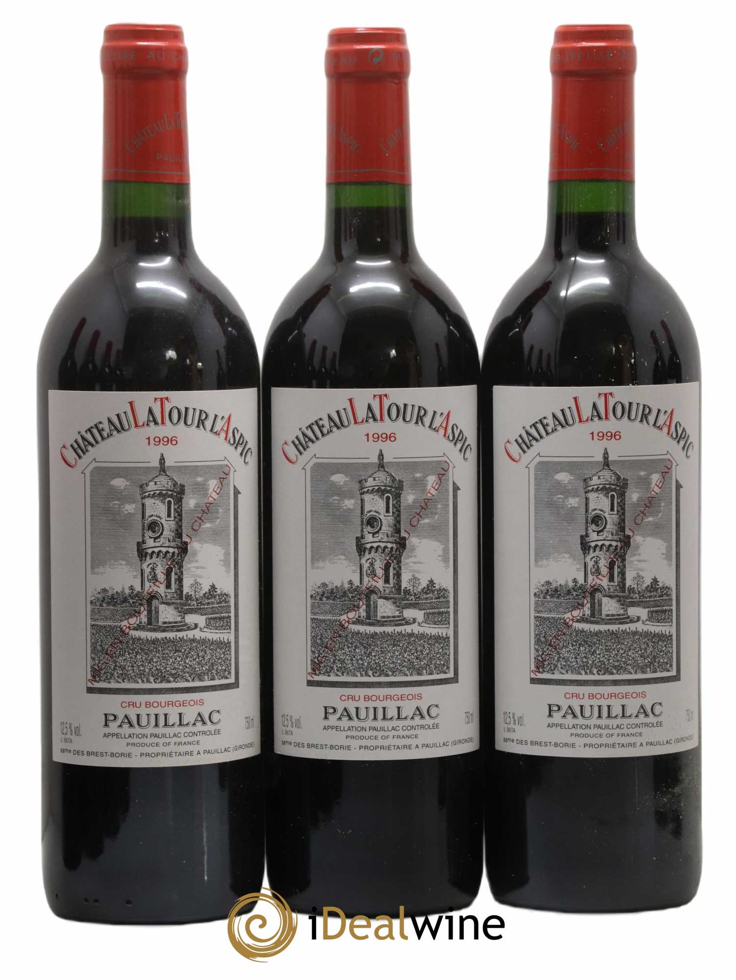Pauillac Château Tour L'Aspic 1996 - Lot de 12 bouteilles - 2