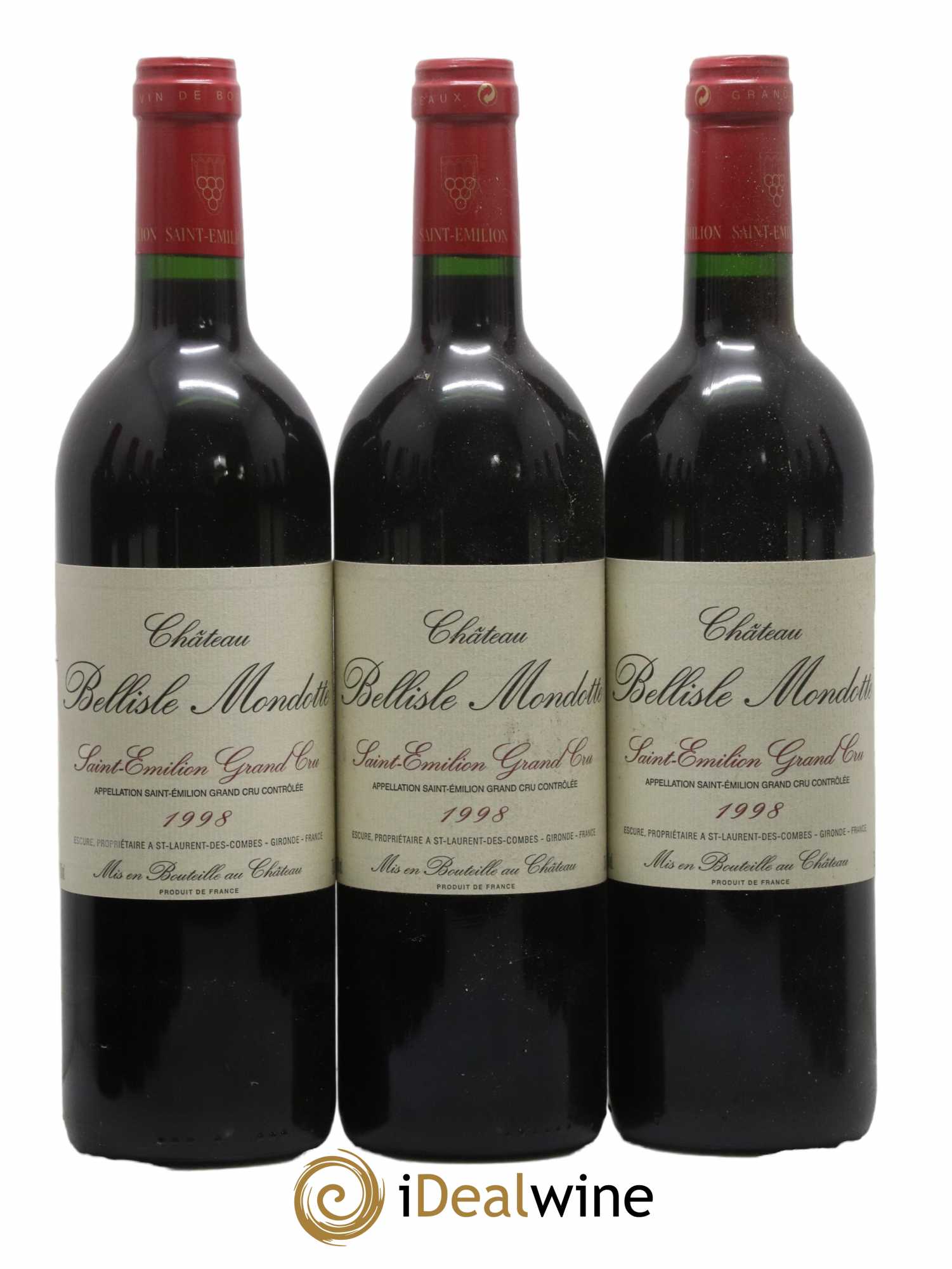 Château Bellisle Mondotte 1998 - Lot de 12 bouteilles - 1