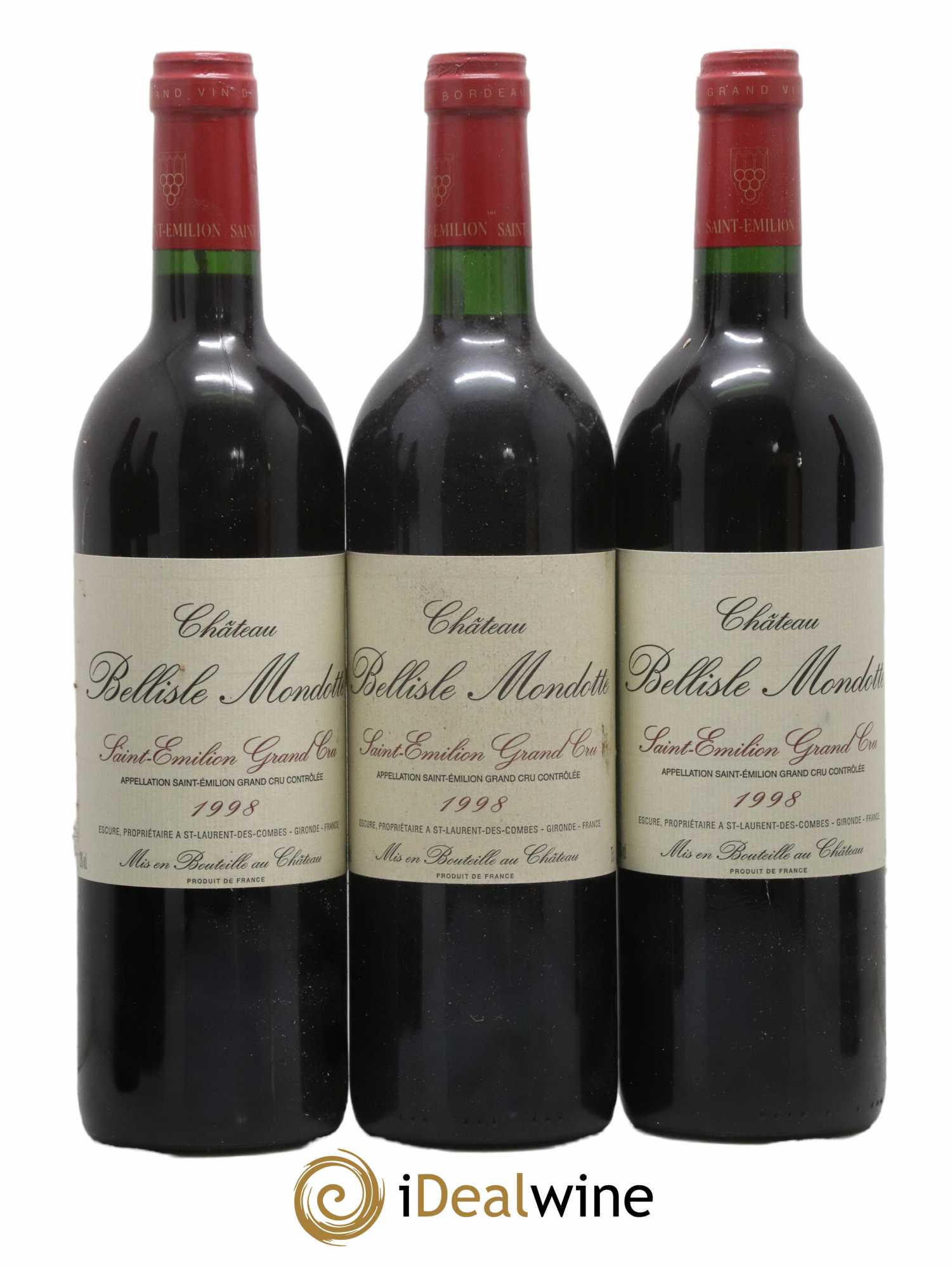 Château Bellisle Mondotte 1998 - Lot de 12 bouteilles - 3
