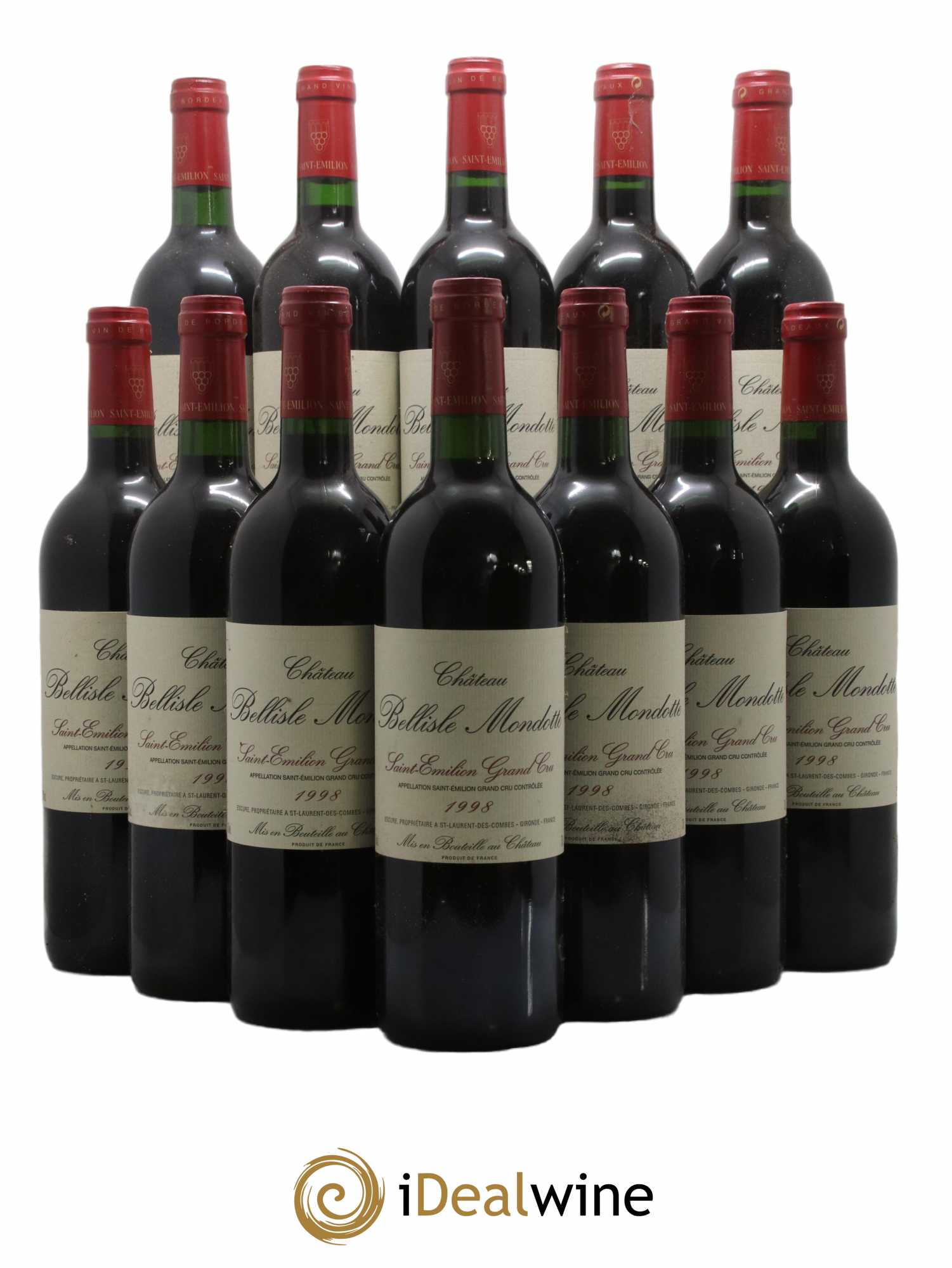 Château Bellisle Mondotte 1998 - Lot de 12 bouteilles - 0