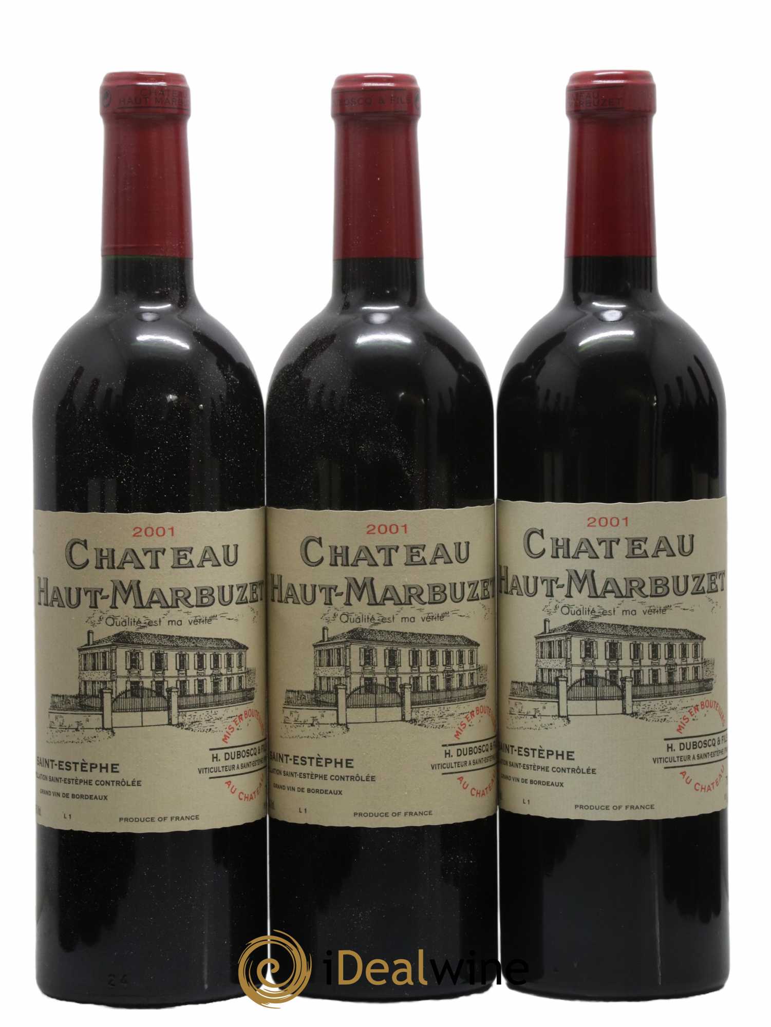 Château Haut Marbuzet 2001 - Lot de 12 bouteilles - 1