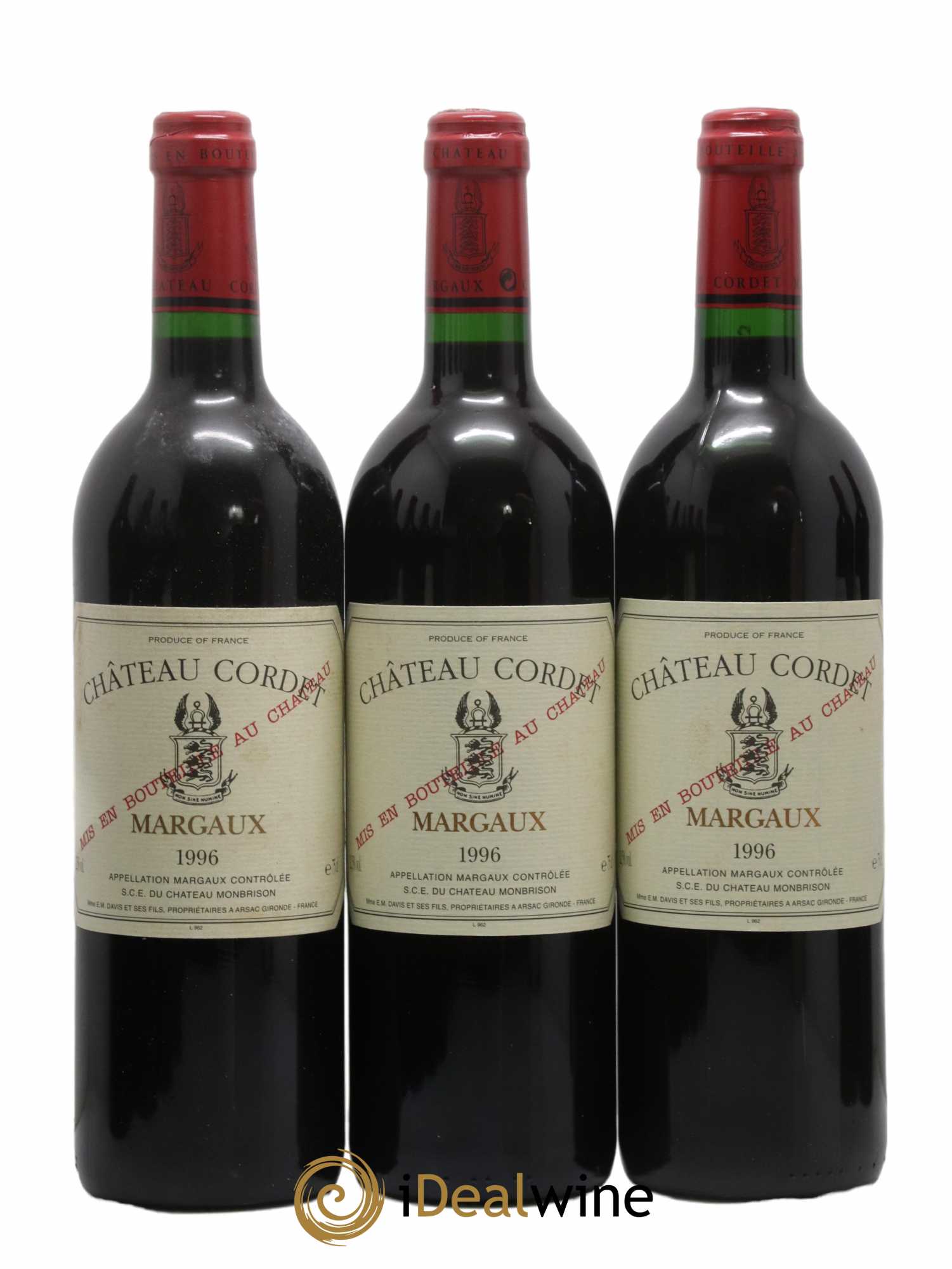 Bordeaux Margaux Château Cordet 1996 - Lot de 12 bouteilles - 2