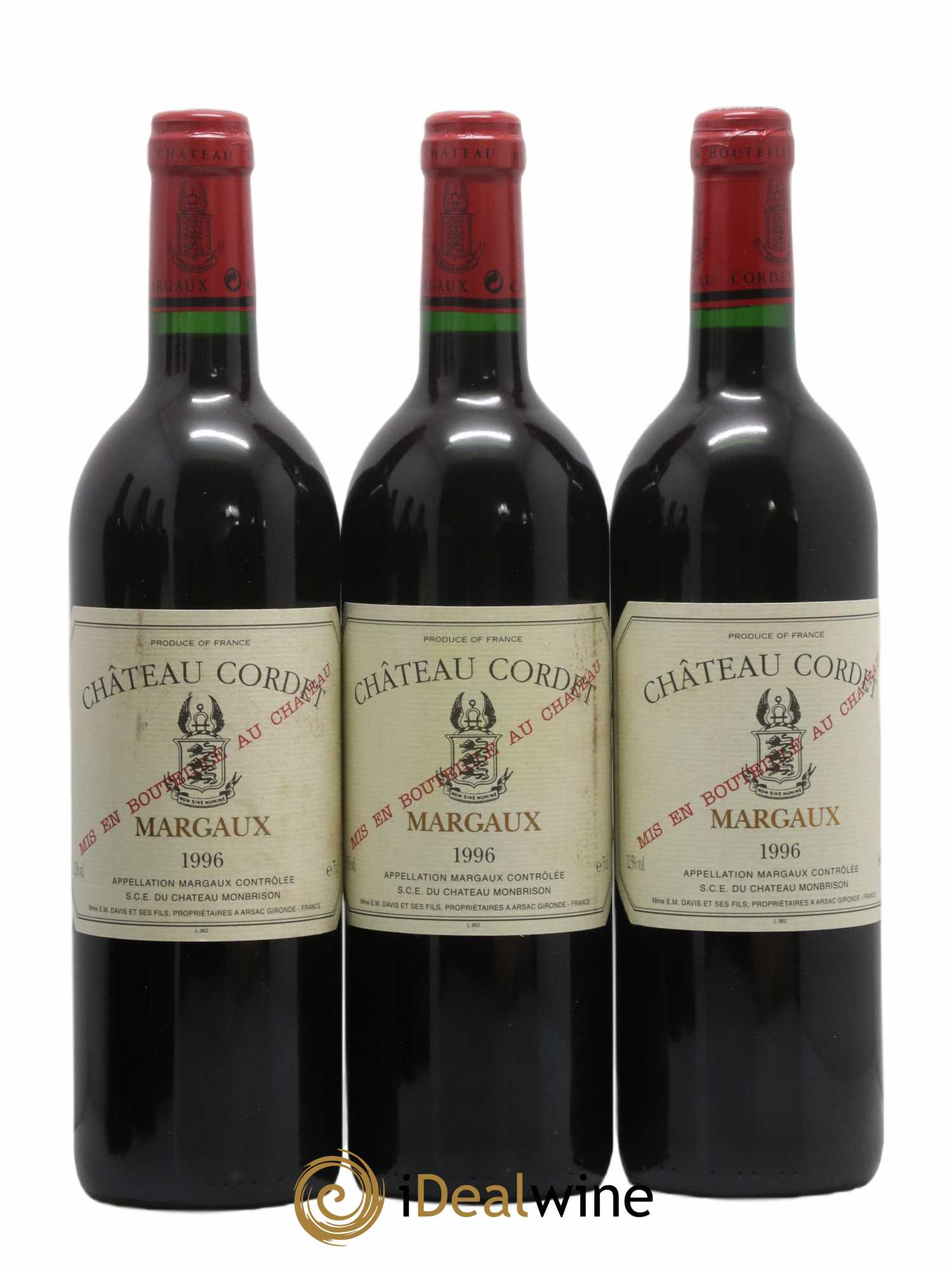 Bordeaux Margaux Château Cordet 1996 - Lot de 12 bouteilles - 3