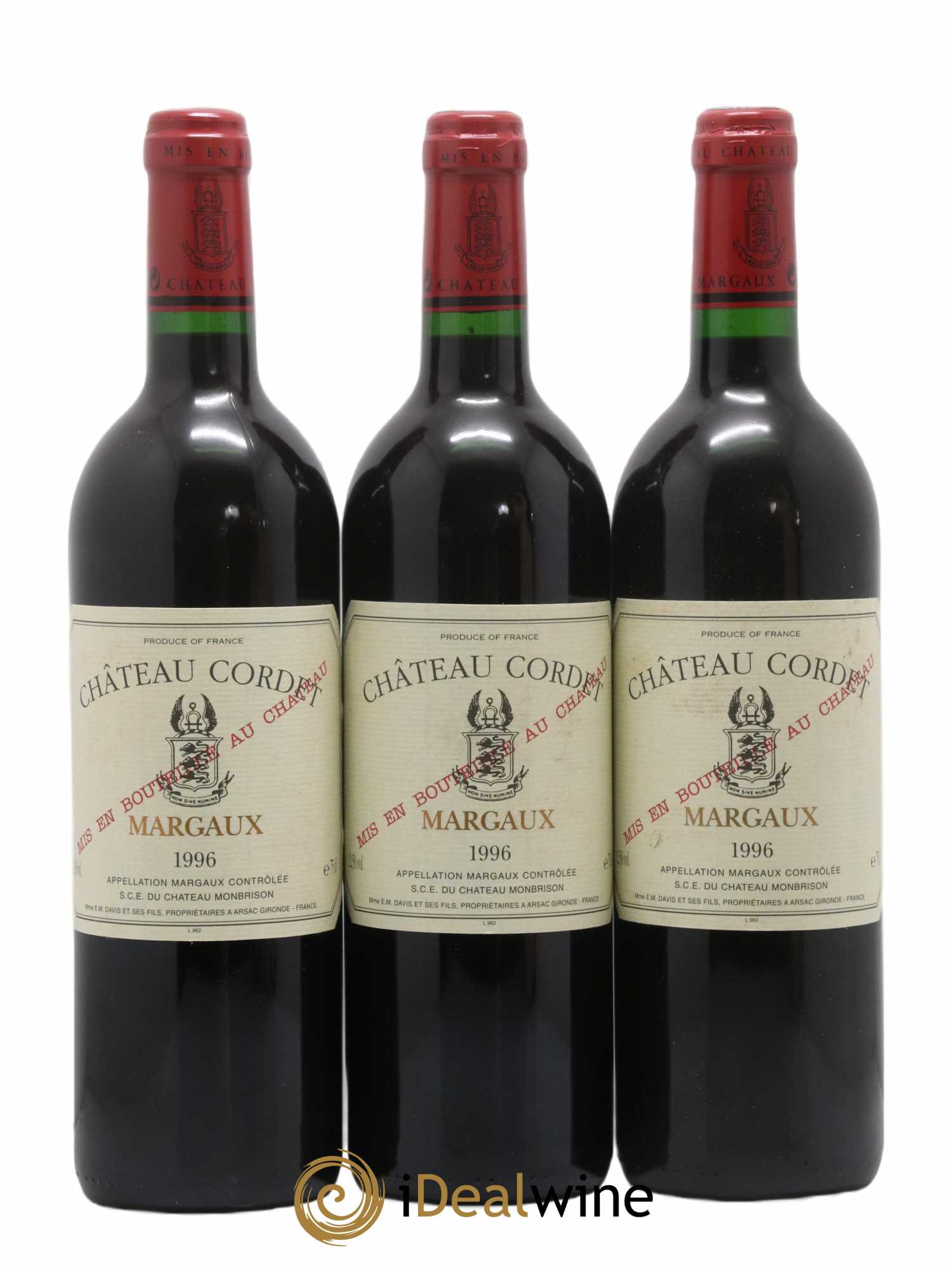 Bordeaux Margaux Château Cordet 1996 - Lot de 12 bouteilles - 4