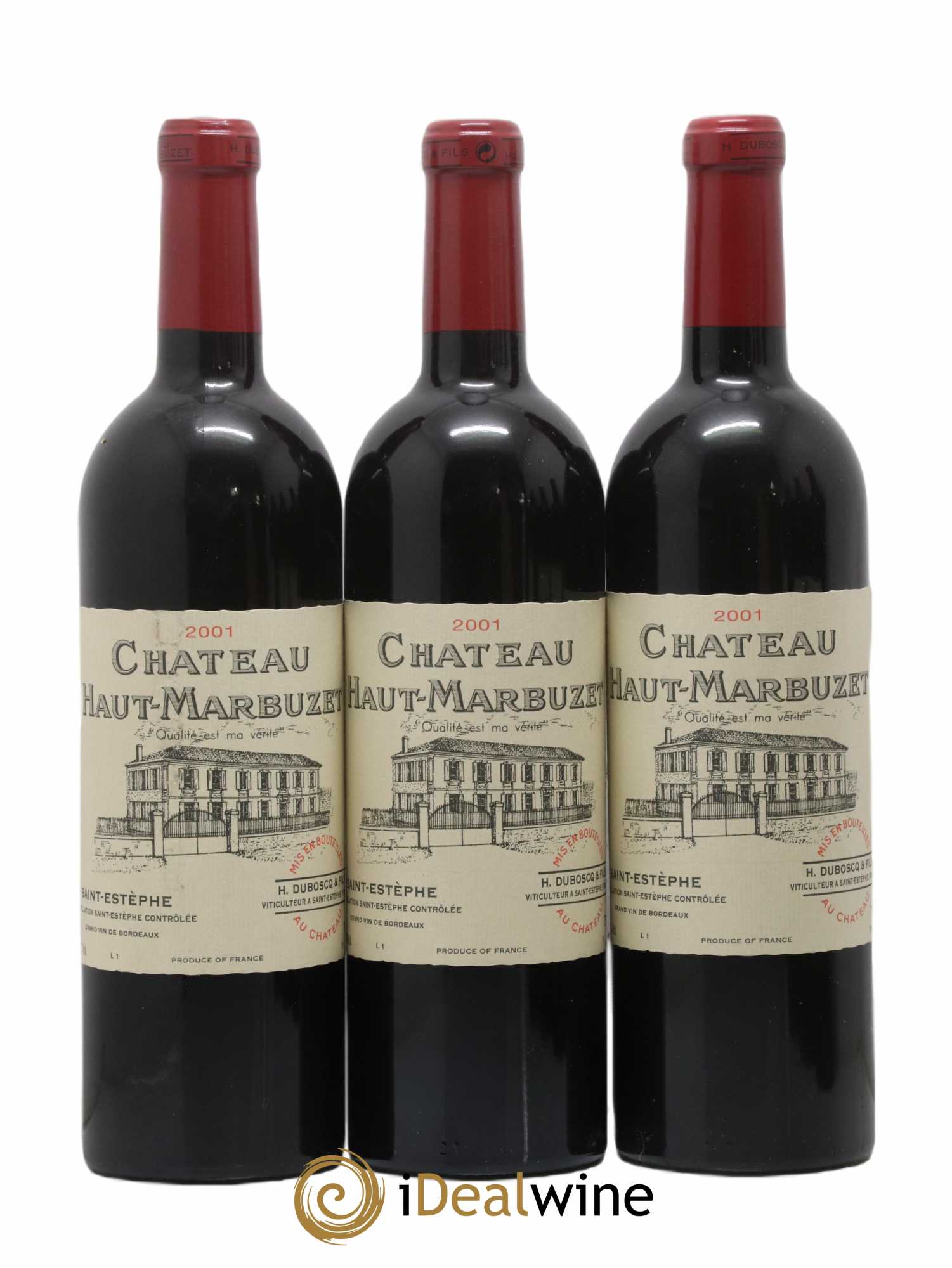 Château Haut Marbuzet 2001 - Lot de 6 bouteilles - 1