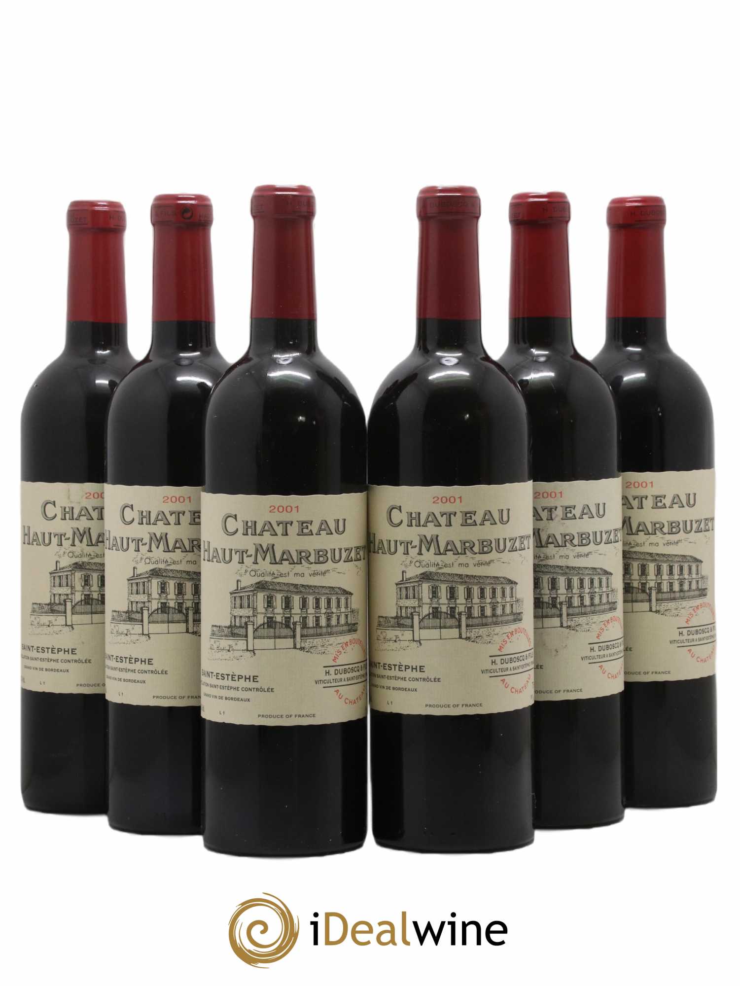 Château Haut Marbuzet 2001 - Lot de 6 bouteilles - 0