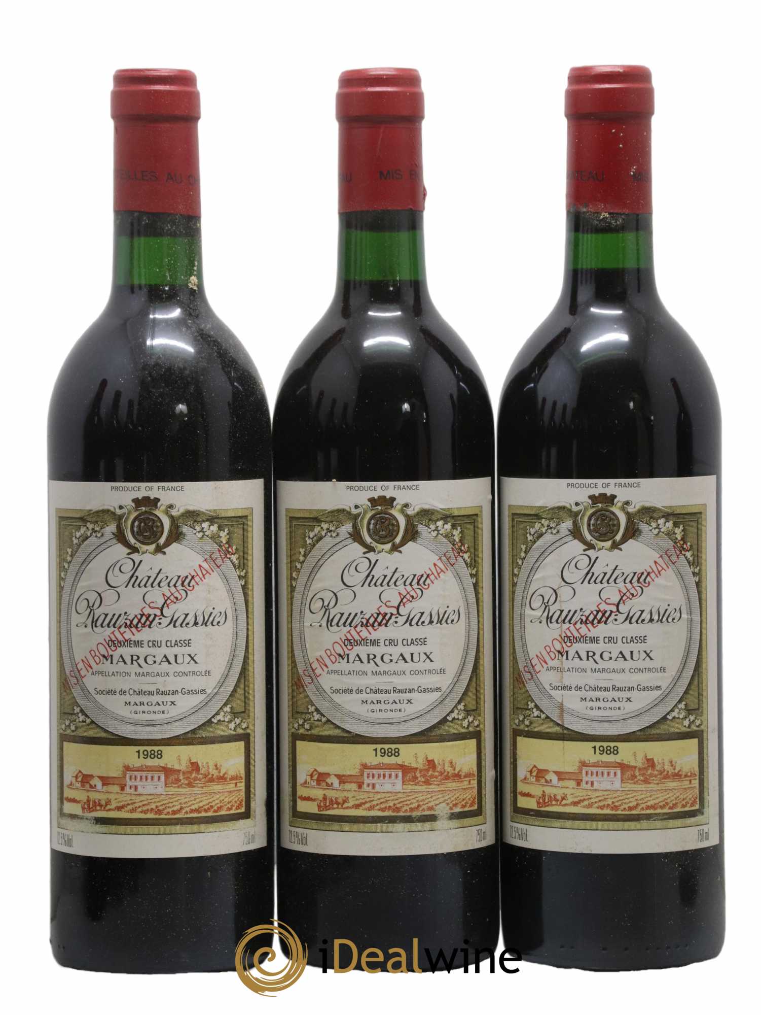 Château Rauzan-Gassies 2ème Grand Cru Classé 1988 - Lot de 12 bouteilles - 2