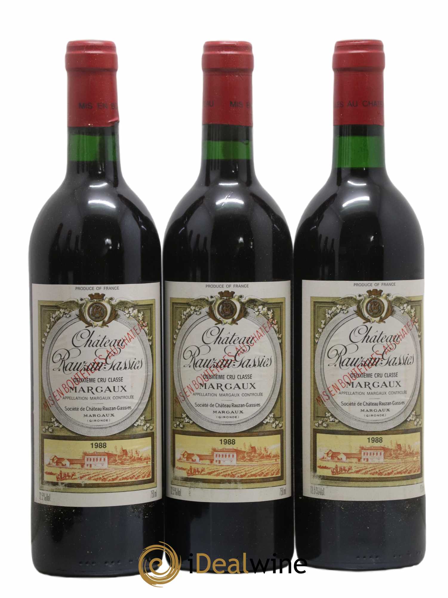 Château Rauzan-Gassies 2ème Grand Cru Classé 1988 - Lot de 12 bouteilles - 3