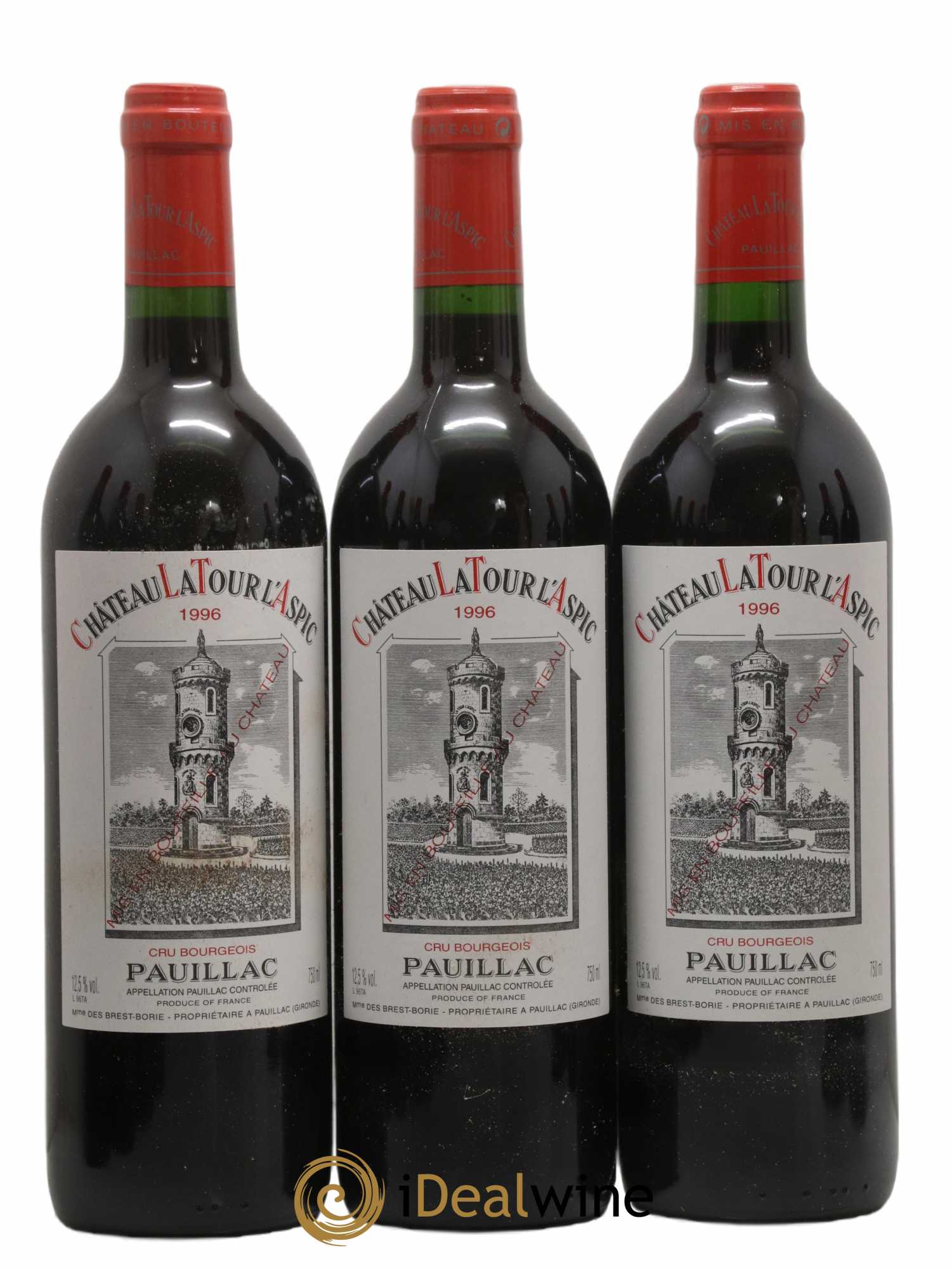 Pauillac Château Tour L'Aspic 1996 - Lot de 12 bouteilles - 2