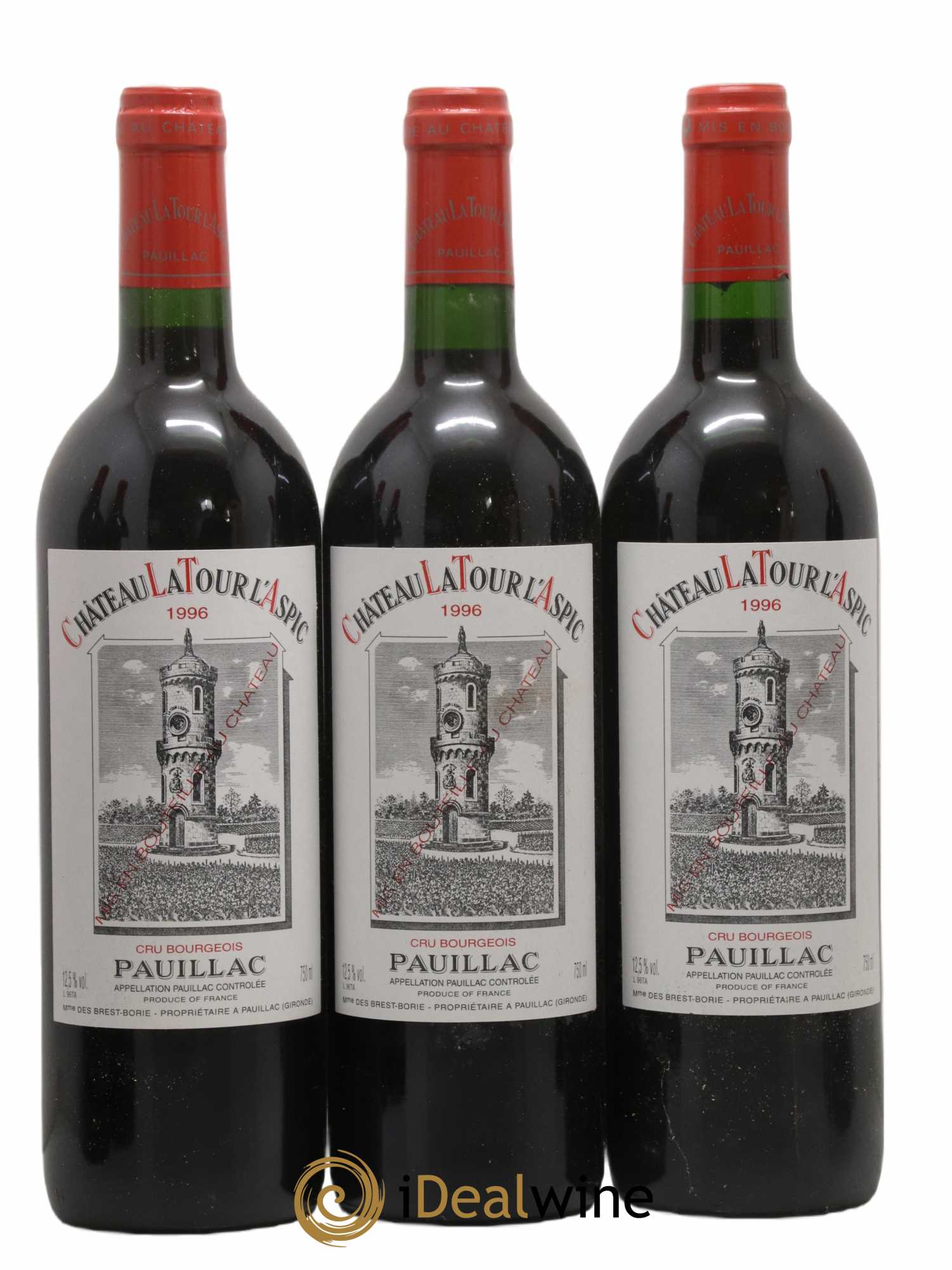 Pauillac Château Tour L'Aspic 1996 - Lot de 12 bouteilles - 3