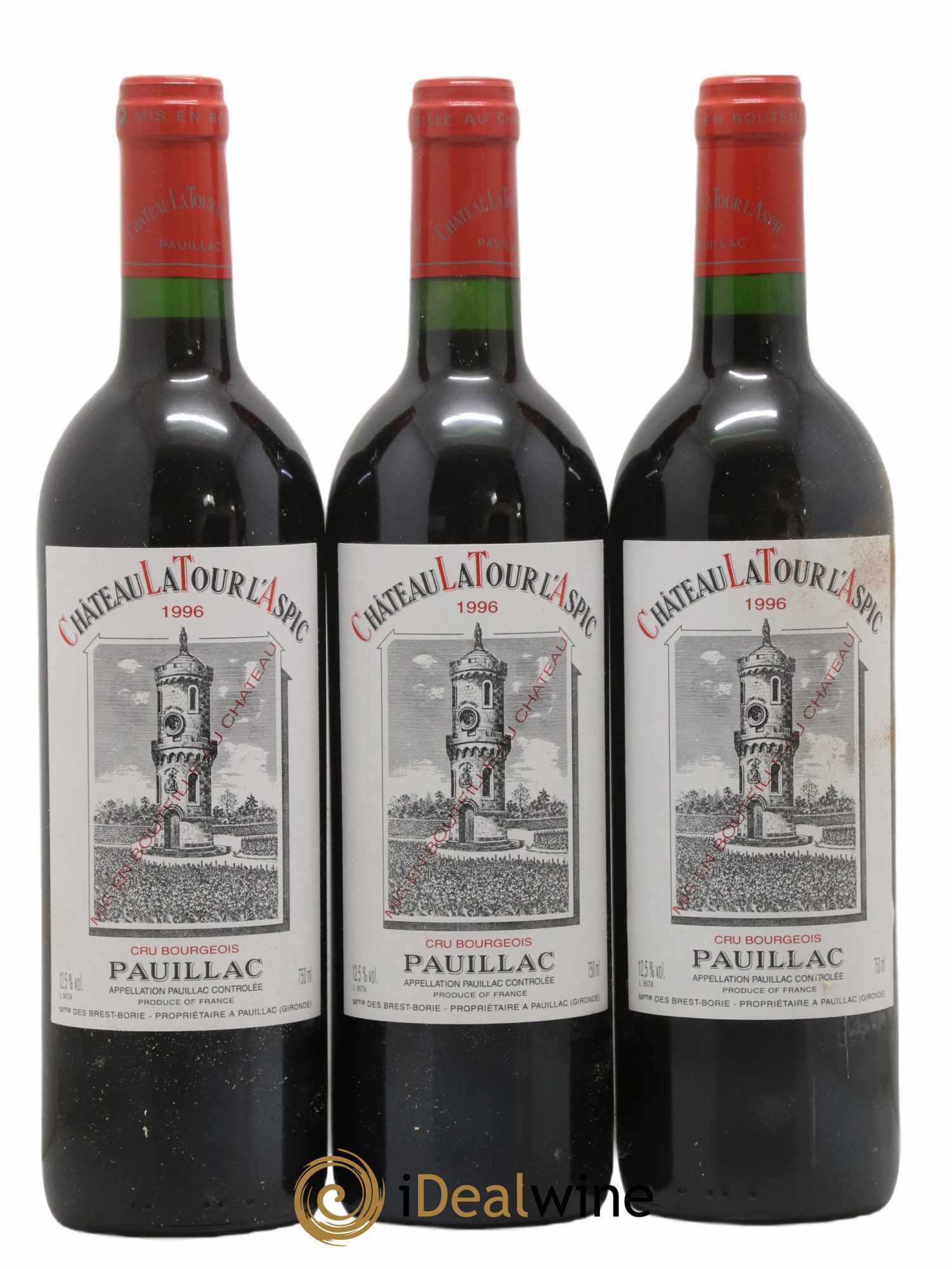 Pauillac Château Tour L'Aspic 1996 - Lot de 12 bouteilles - 4