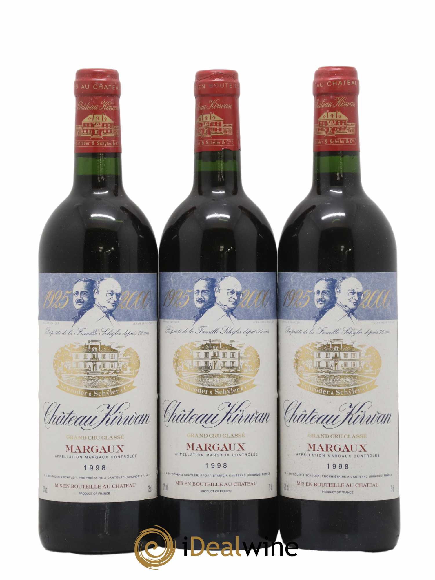 Château Kirwan 3ème Grand Cru Classé 1998 - Lot de 6 bouteilles - 1