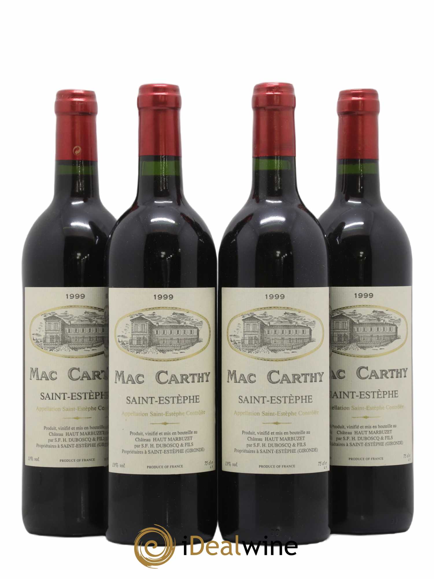 Saint-Estèphe Château Mac Marthy 1999 - Lot de 4 bouteilles - 0