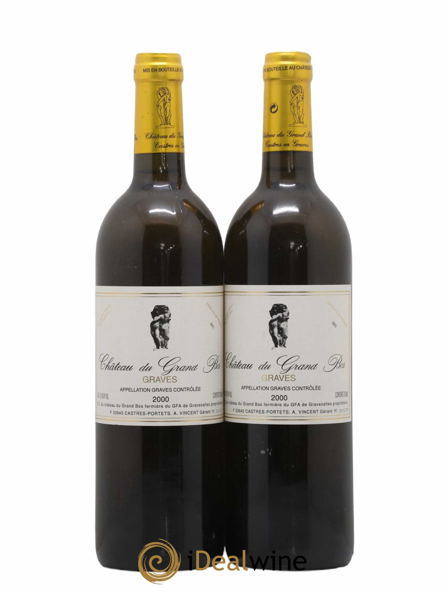 Graves Château du Grand Bos (sans prix de réserve) 2000 - Lot de 2 bouteilles - 0