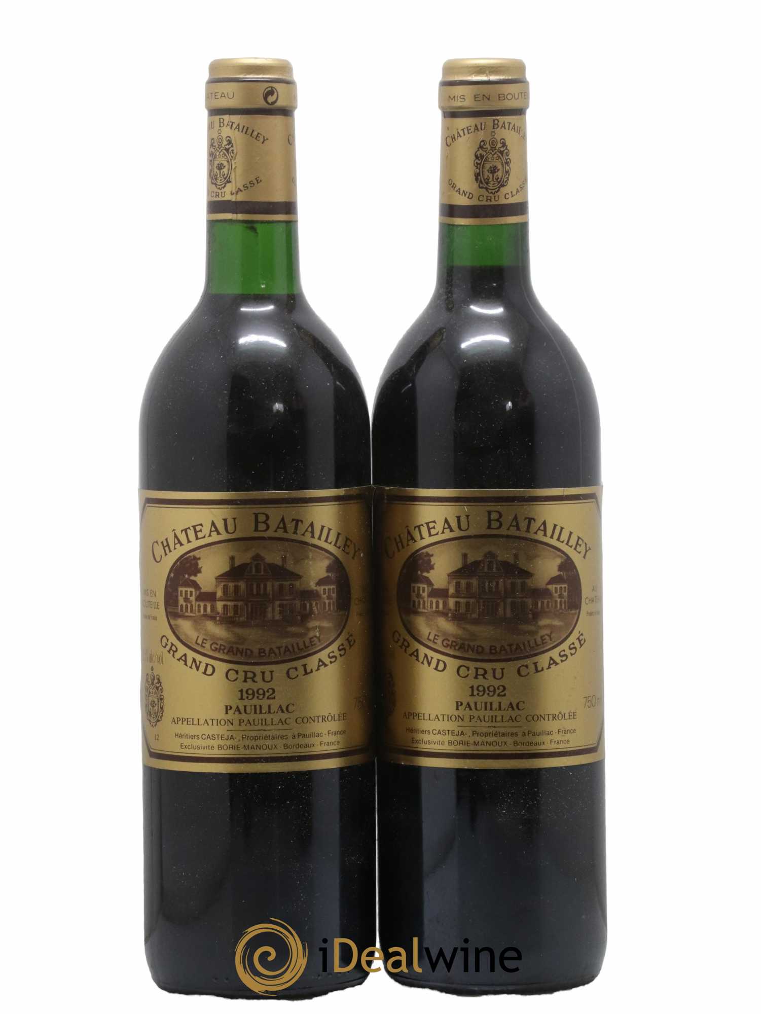 Château Batailley 5ème Grand Cru Classé 1992 - Lot de 2 bouteilles - 0