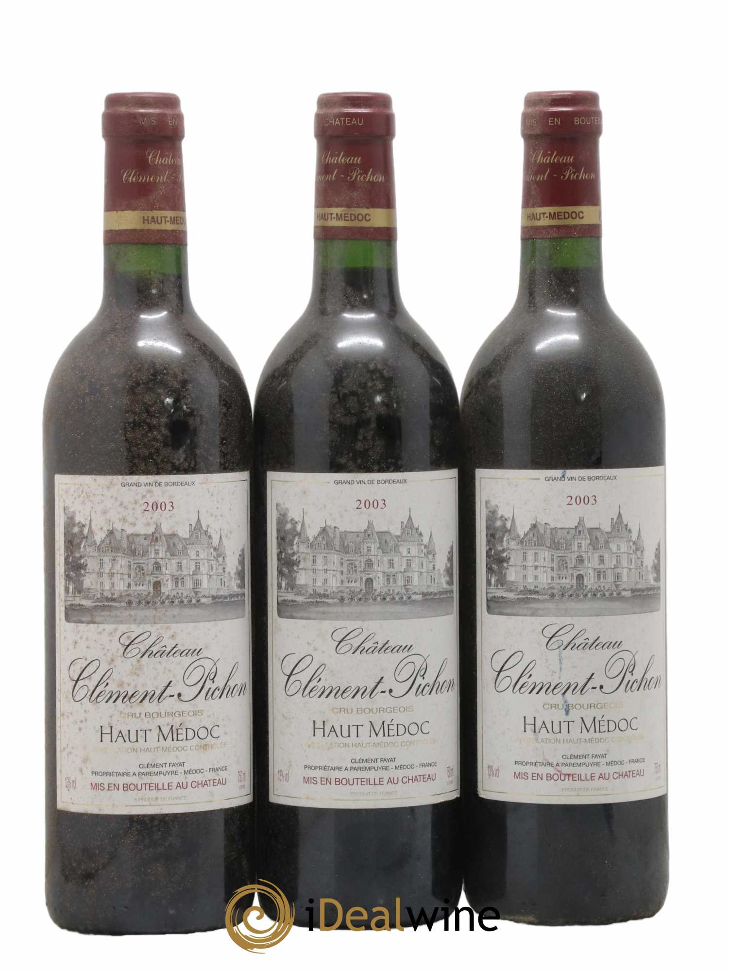 Château Clément-Pichon Cru Bourgeois 2003 - Lot de 3 bouteilles - 0