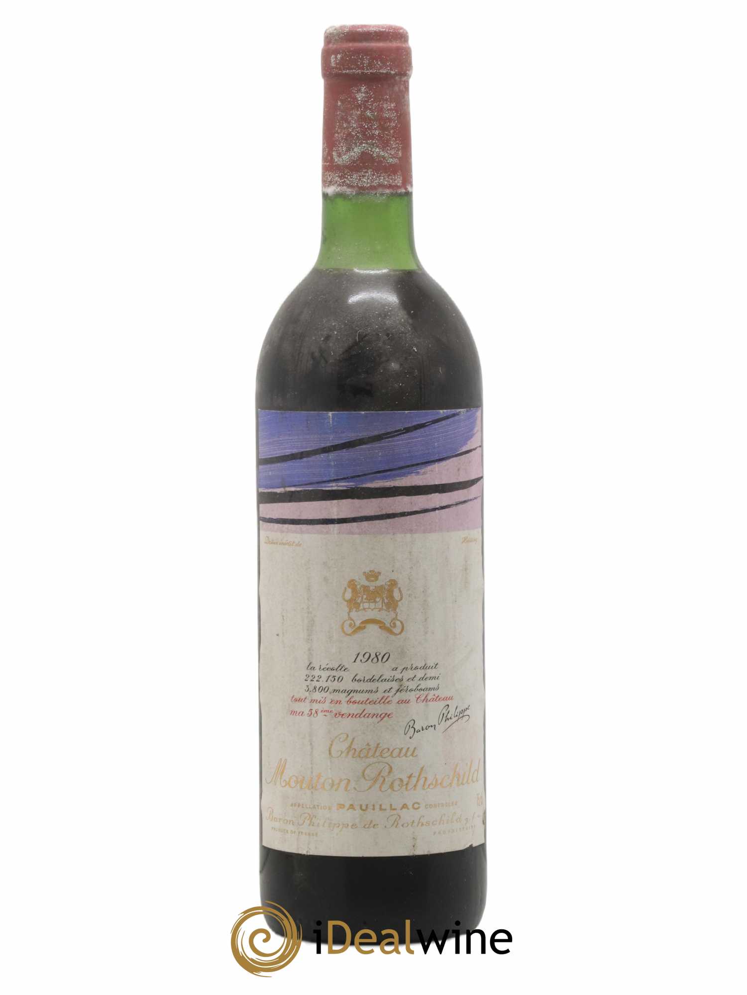 Château Mouton Rothschild 1er Grand Cru Classé 1980 - Lot de 1 bouteille - 0