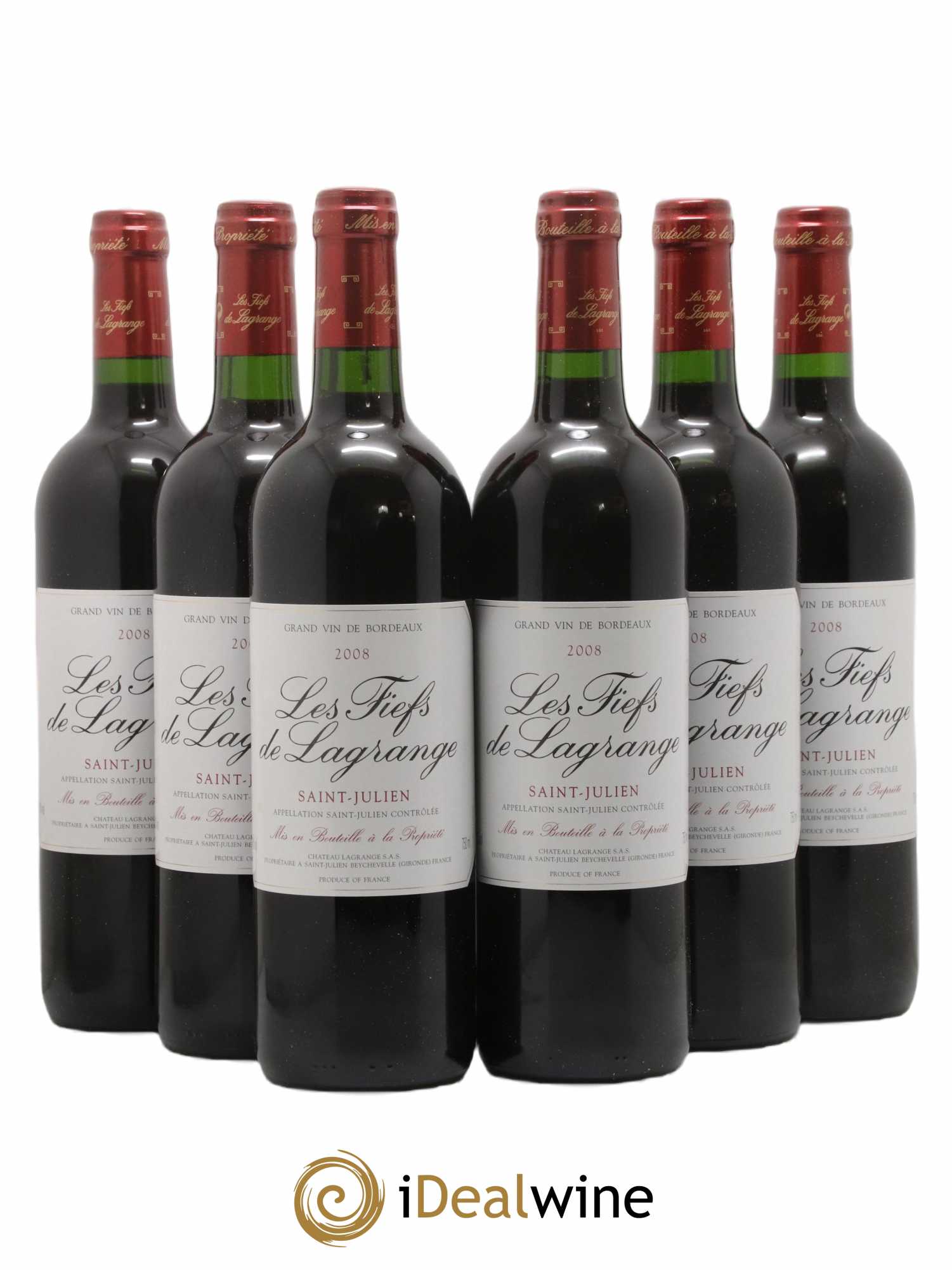 Les Fiefs de Lagrange Second Vin 2008 - Lot de 6 bouteilles - 0
