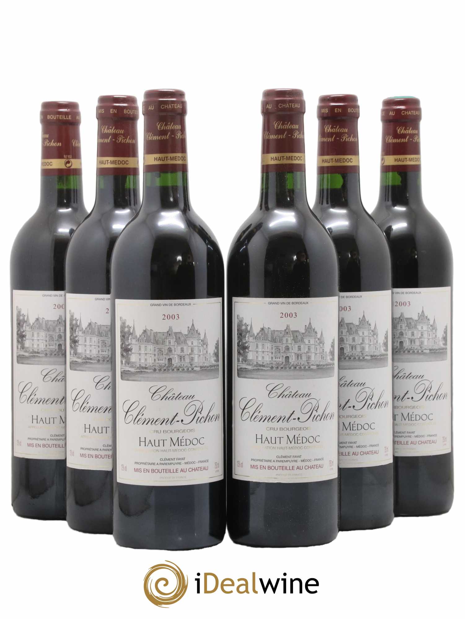 Château Clément-Pichon Cru Bourgeois 2003 - Lot de 6 bouteilles - 0