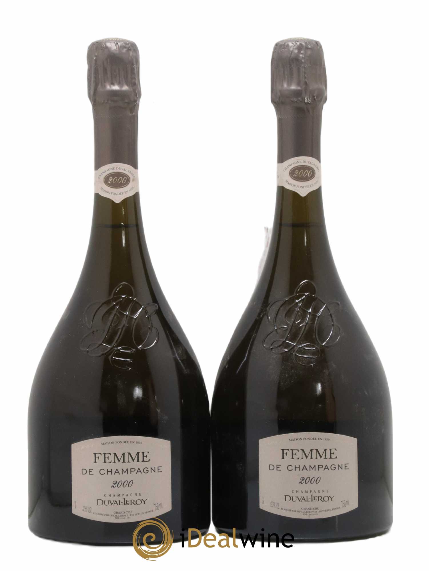 Femme de Champagne Duval-Leroy 2000 - Lotto di 2 bottiglie - 0