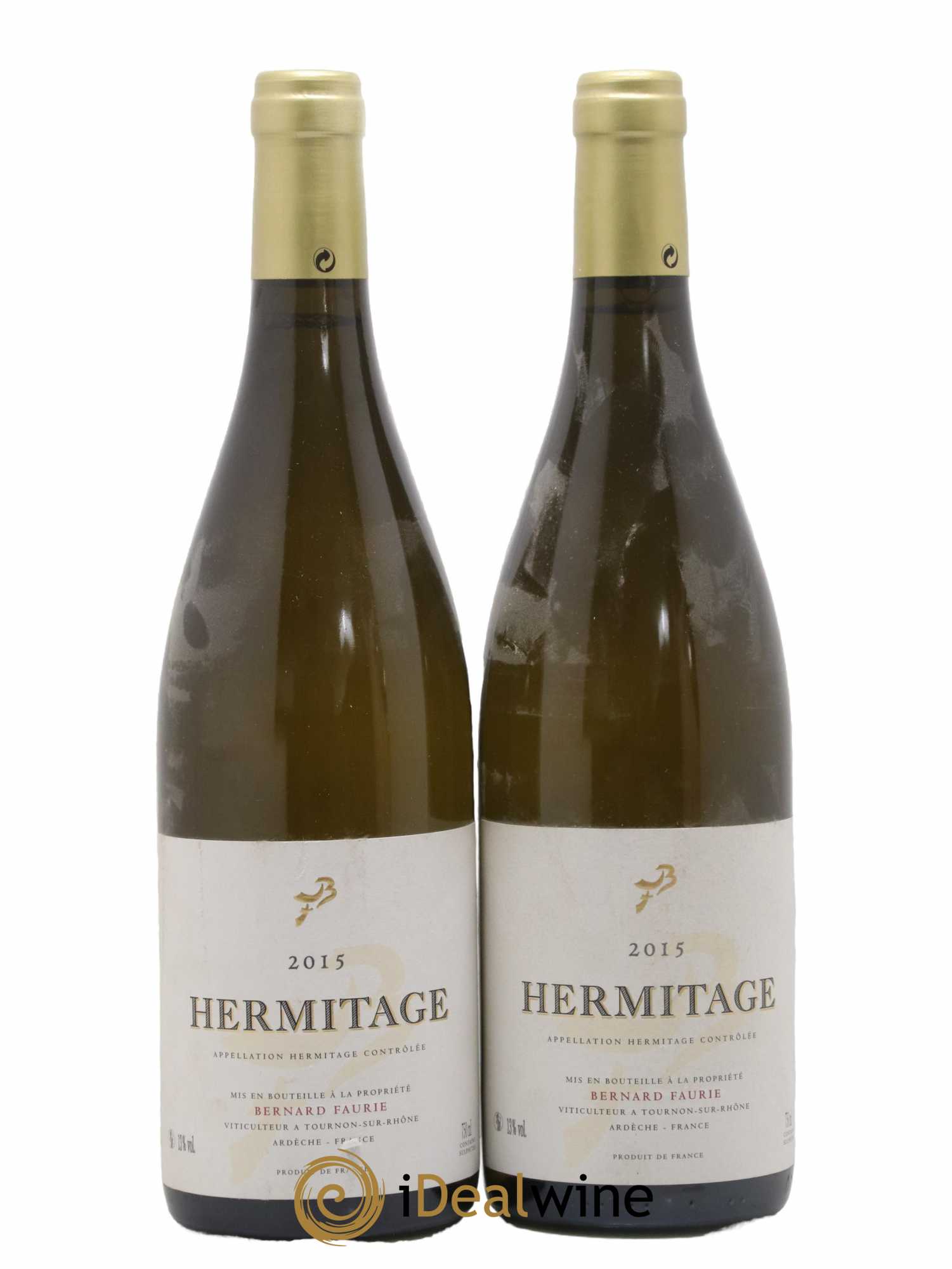 Hermitage Bernard Faurie 2015 - Lot de 2 bouteilles - 0